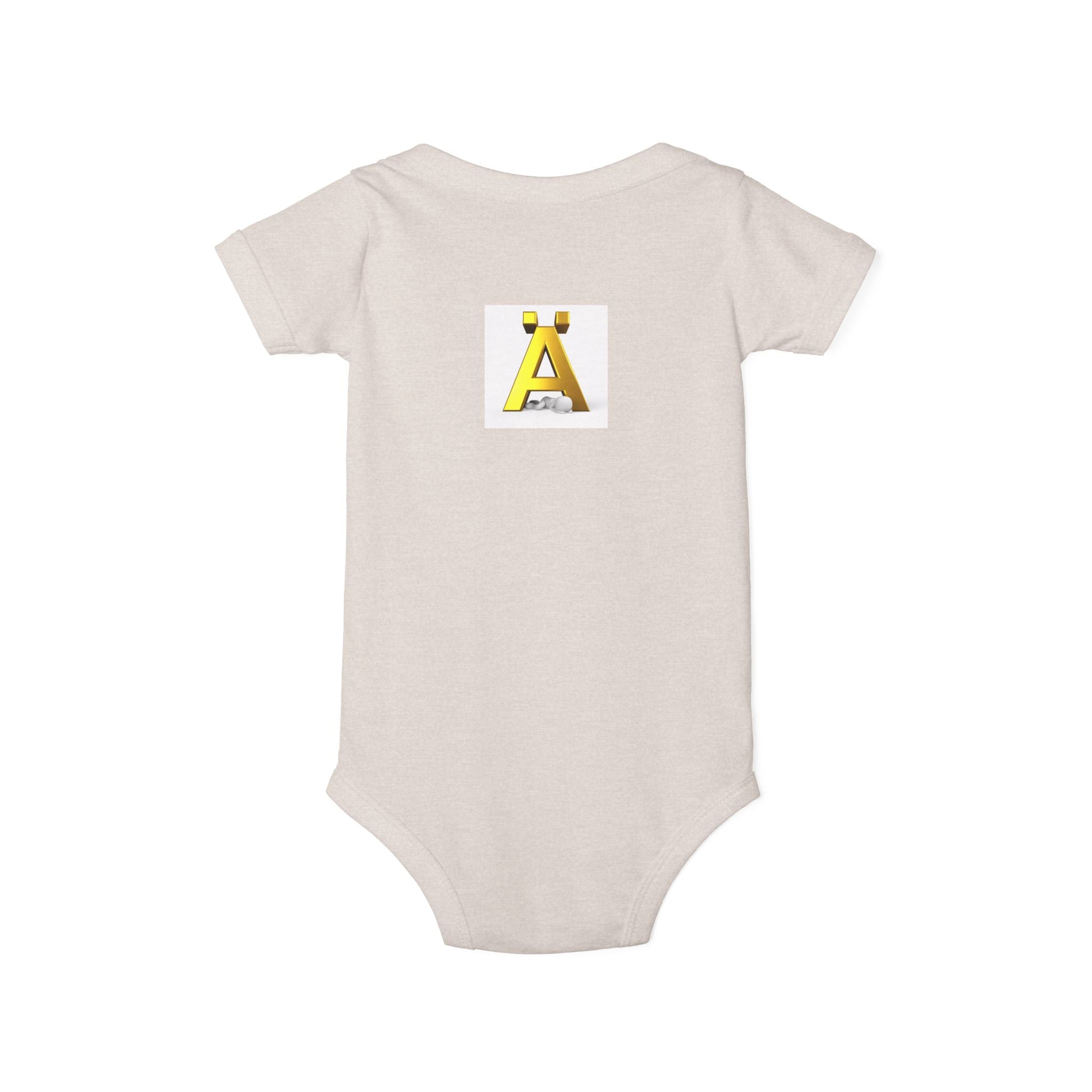 Yellow Letter Ä Baby Onesie | Infant Jersey One Piece
