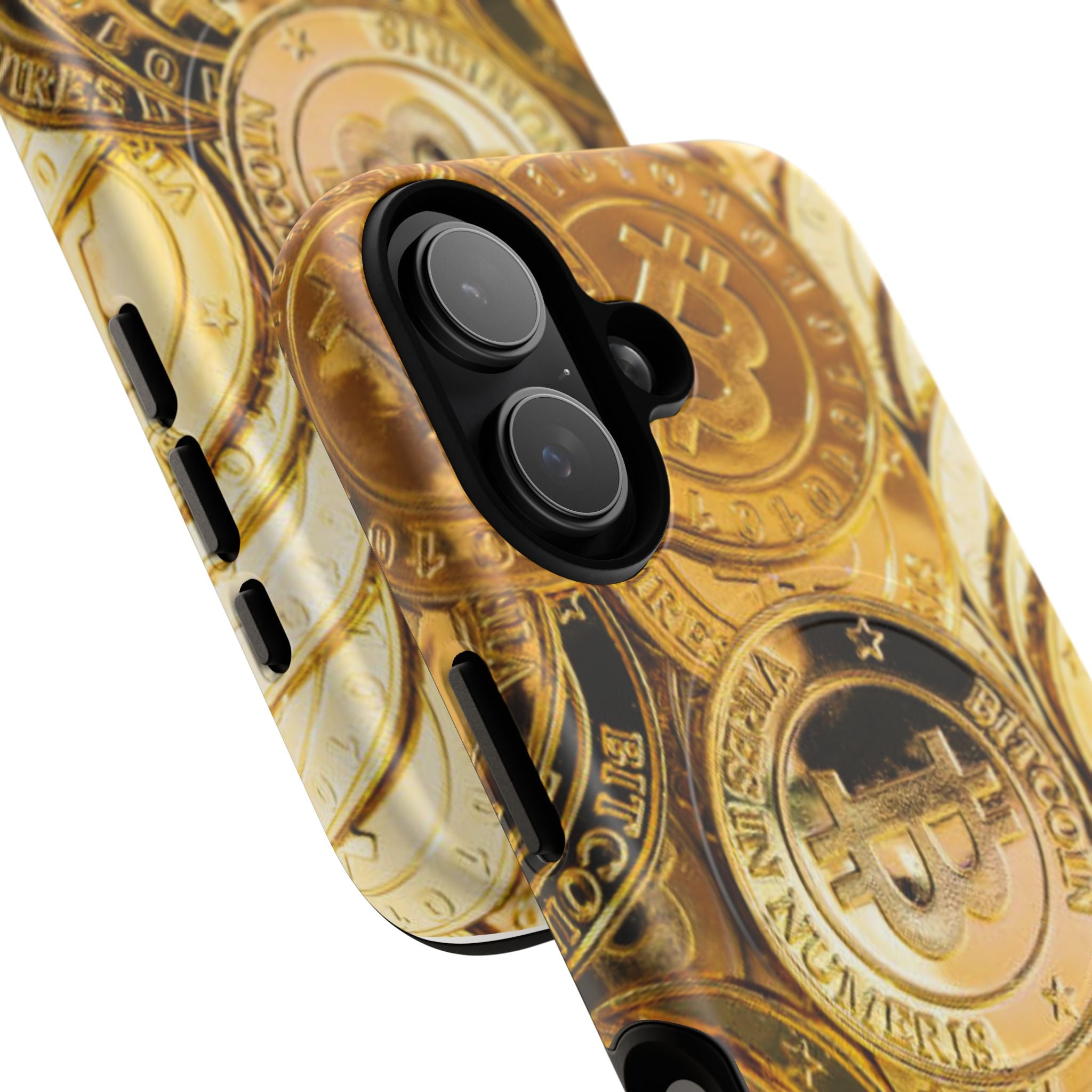 Gold Bitcoin Coins Phone Case | Tough Magnetic Case