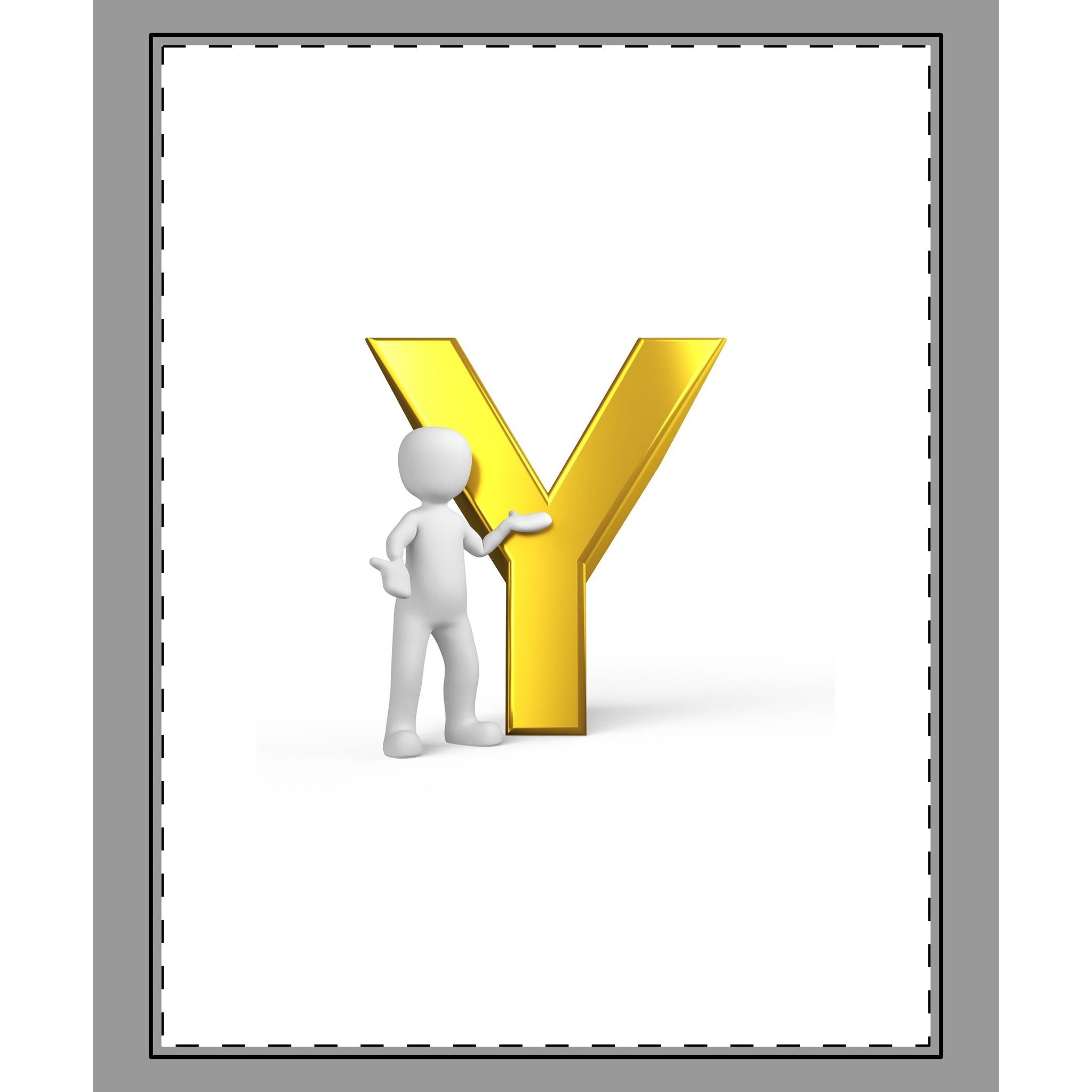 Golden Letter Y Illustration Woven-Style Coverlet | Monogram Initial Throw