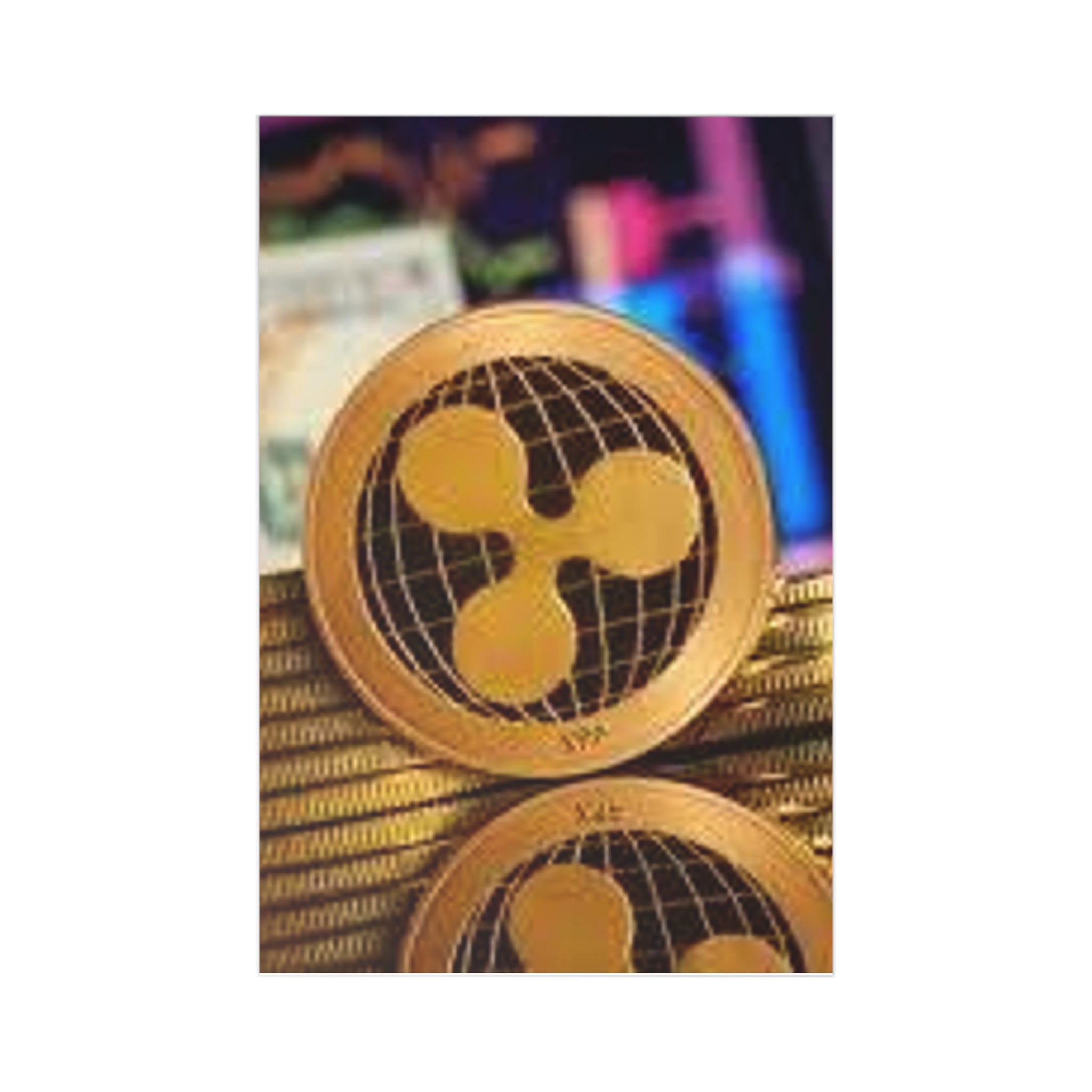 Ripple Crypto Coin Postcards, Postcard Set (7 pcs) | Cryptocurrency Art Cards