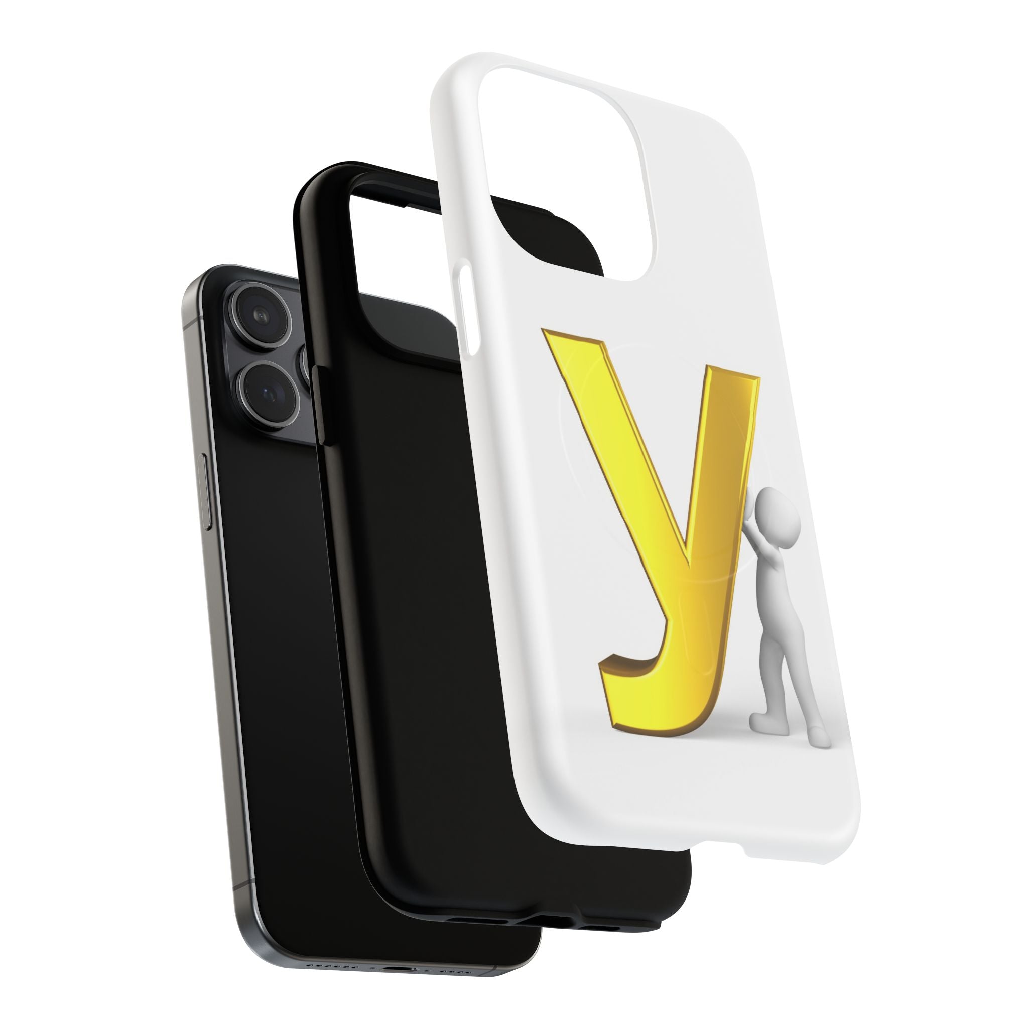 Gold Letter Y phone case | Tough Magnetic Cases