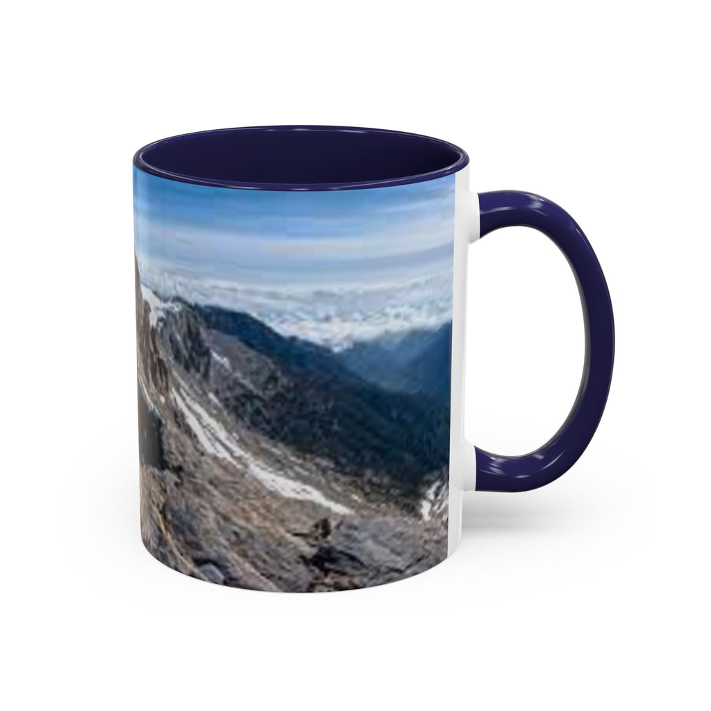 Mountain Summit Photo Accent Coffee Mug | Rocky Peak Panorama, 11oz or 15oz