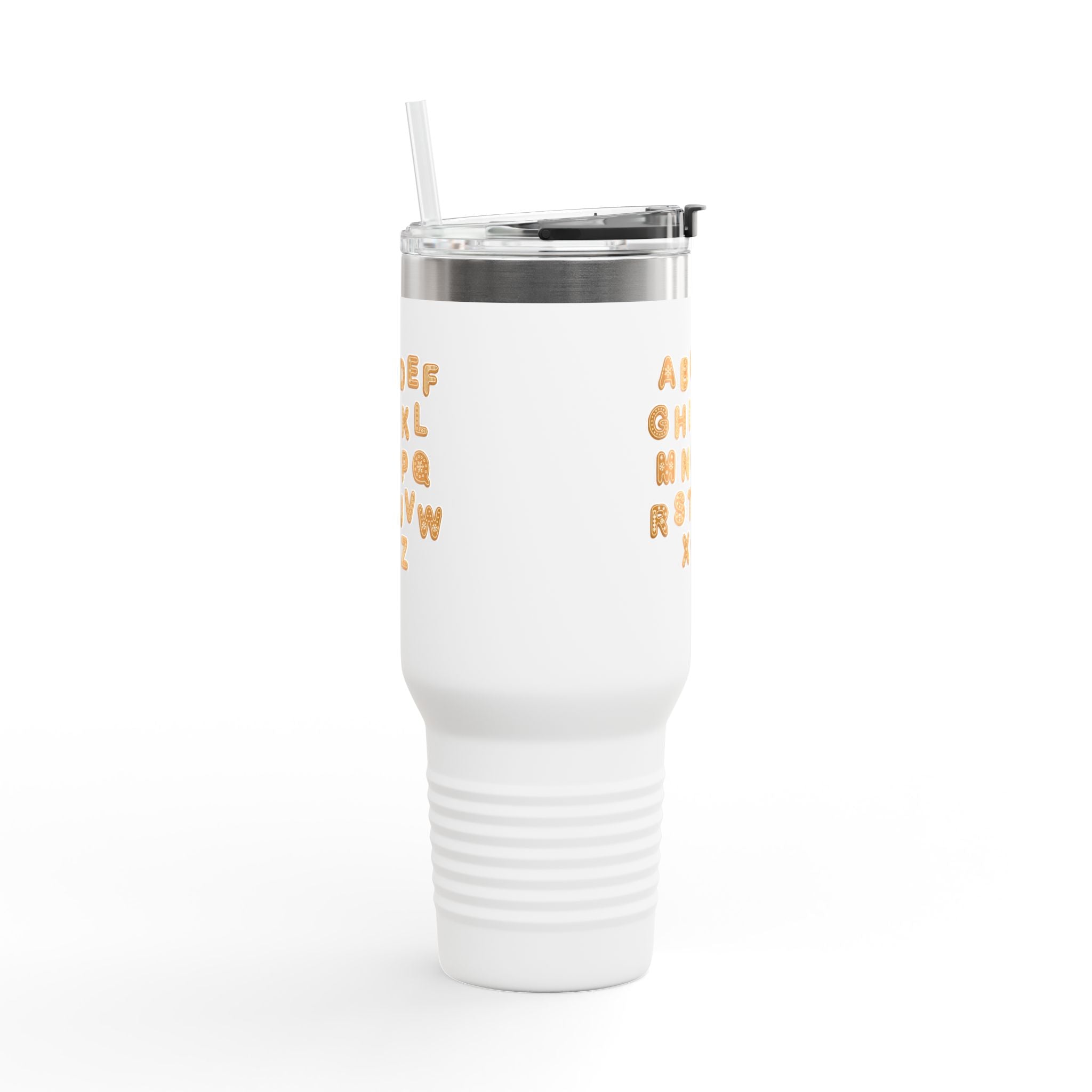 Mug de voyage lettres biscuits alphabet | Gobelet isotherme 40oz