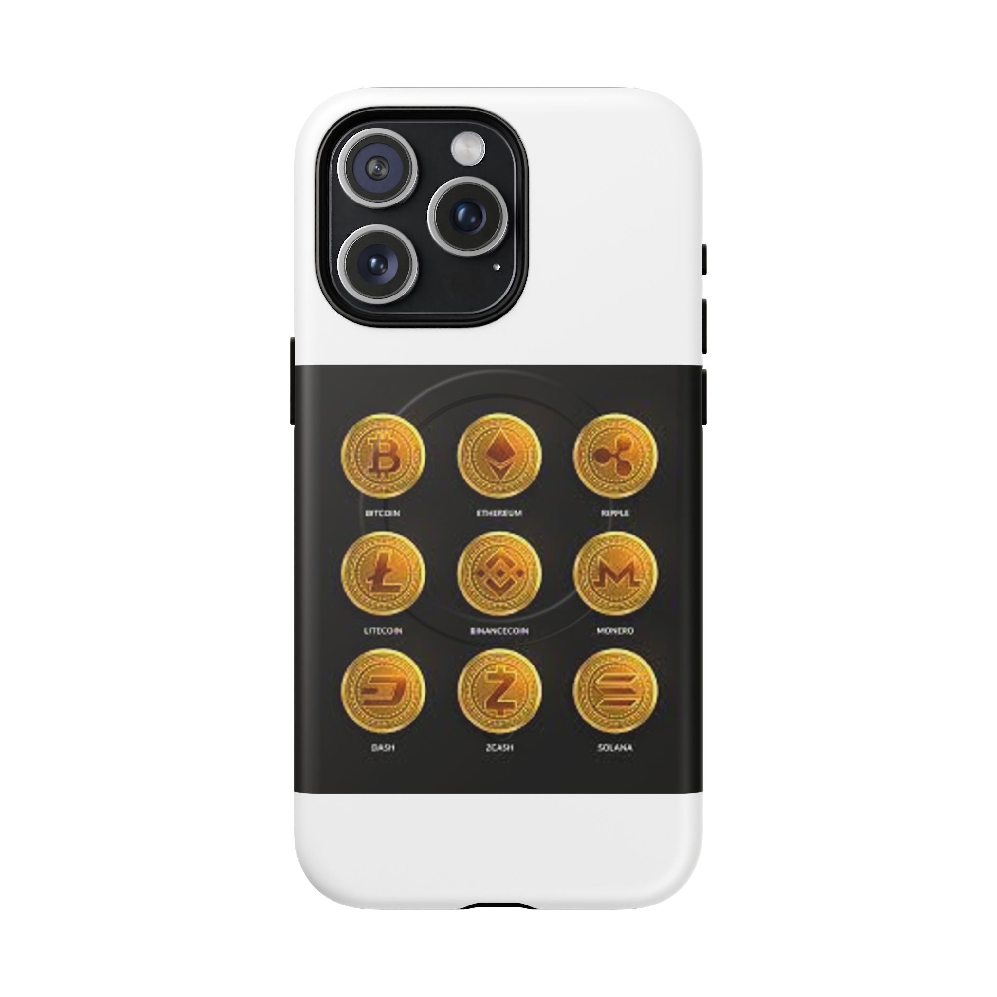 Coque de Téléphone Graphique de Monnaie Crypto | Coque Magnétique Robuste