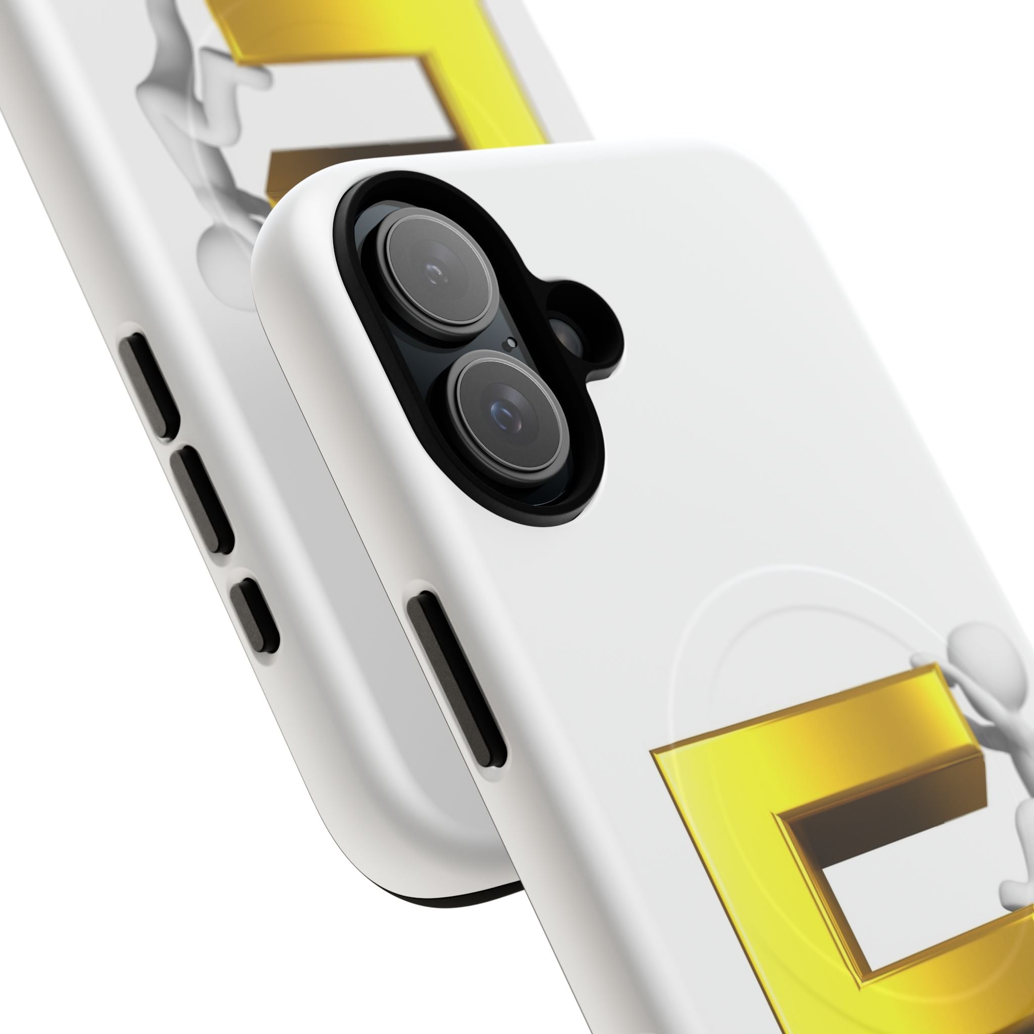 3D Gold Letter F Climber Phone Case | Magnetic Tough Case