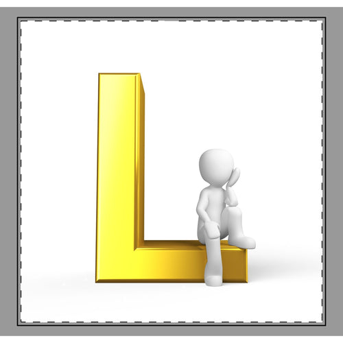 Dessus de lit « lettre L dorée 3D avec figurine assise »