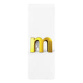 Gold Letter M Minimalist Rubber Yoga Mat | Monogram Initial