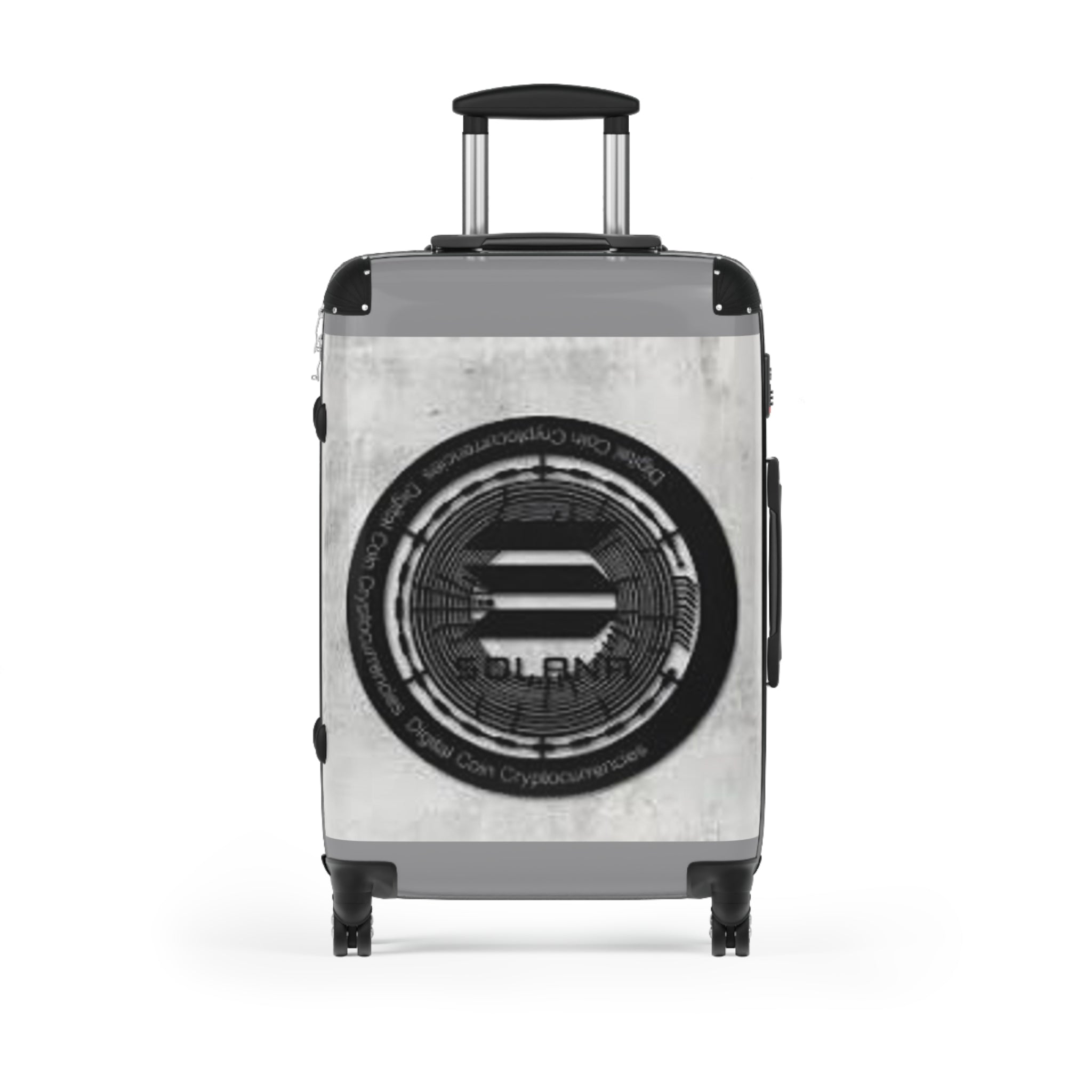 Solana Coin Graphic Suitcase | Cryptocurrency Travel Luggage