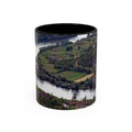 Riverside Landscape Coffee Mug | Accent Black Handle and Rim