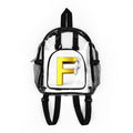 3D Yellow Letter F Design Clear Stadium Backpack | Transparent School Bag