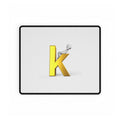 Gold Letter K Illustration Desk Mat | Monogram Keyboard Pad