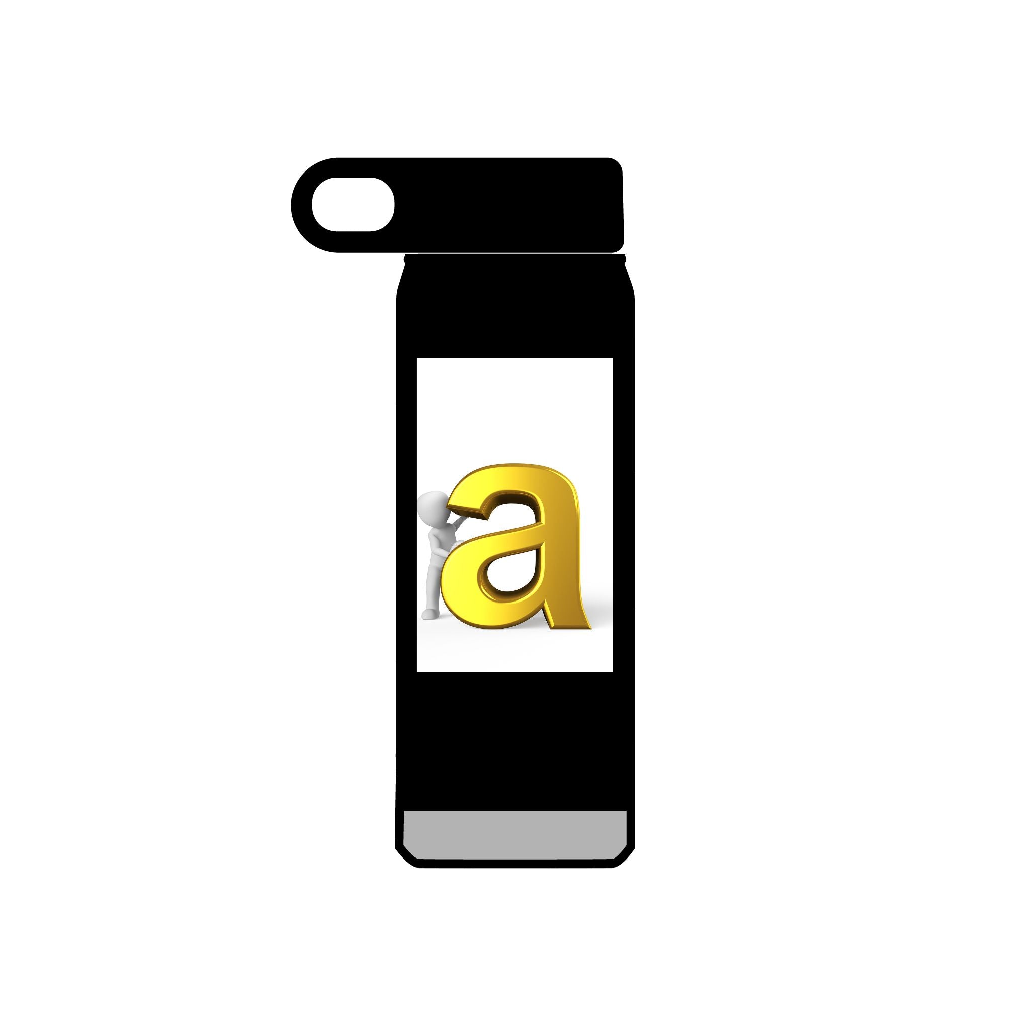 Bouteille d'eau Monogramme Lettre A Or | 590 ml