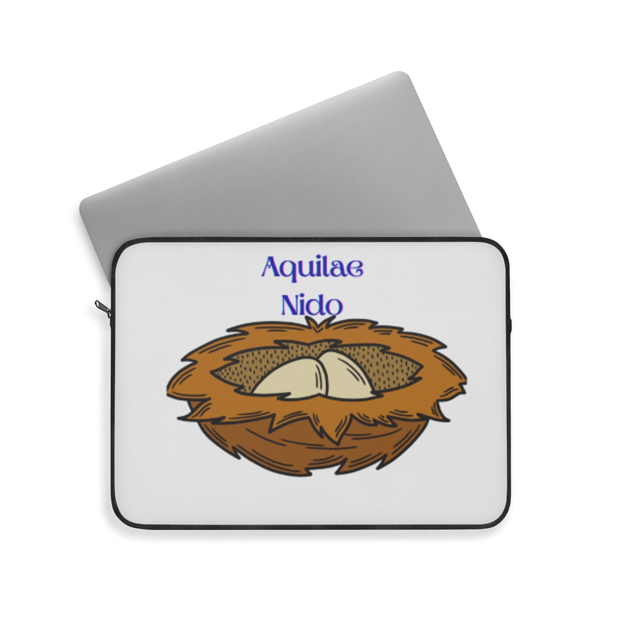 Aquilae Nido Nest Illustration Laptop Sleeve | Bird Egg Nest Design