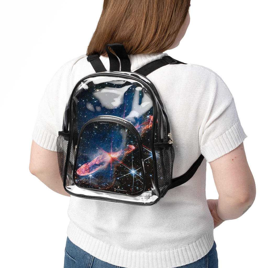 Galaxy Nebula Clear Stadium Backpack | Space Print Clear Backpack