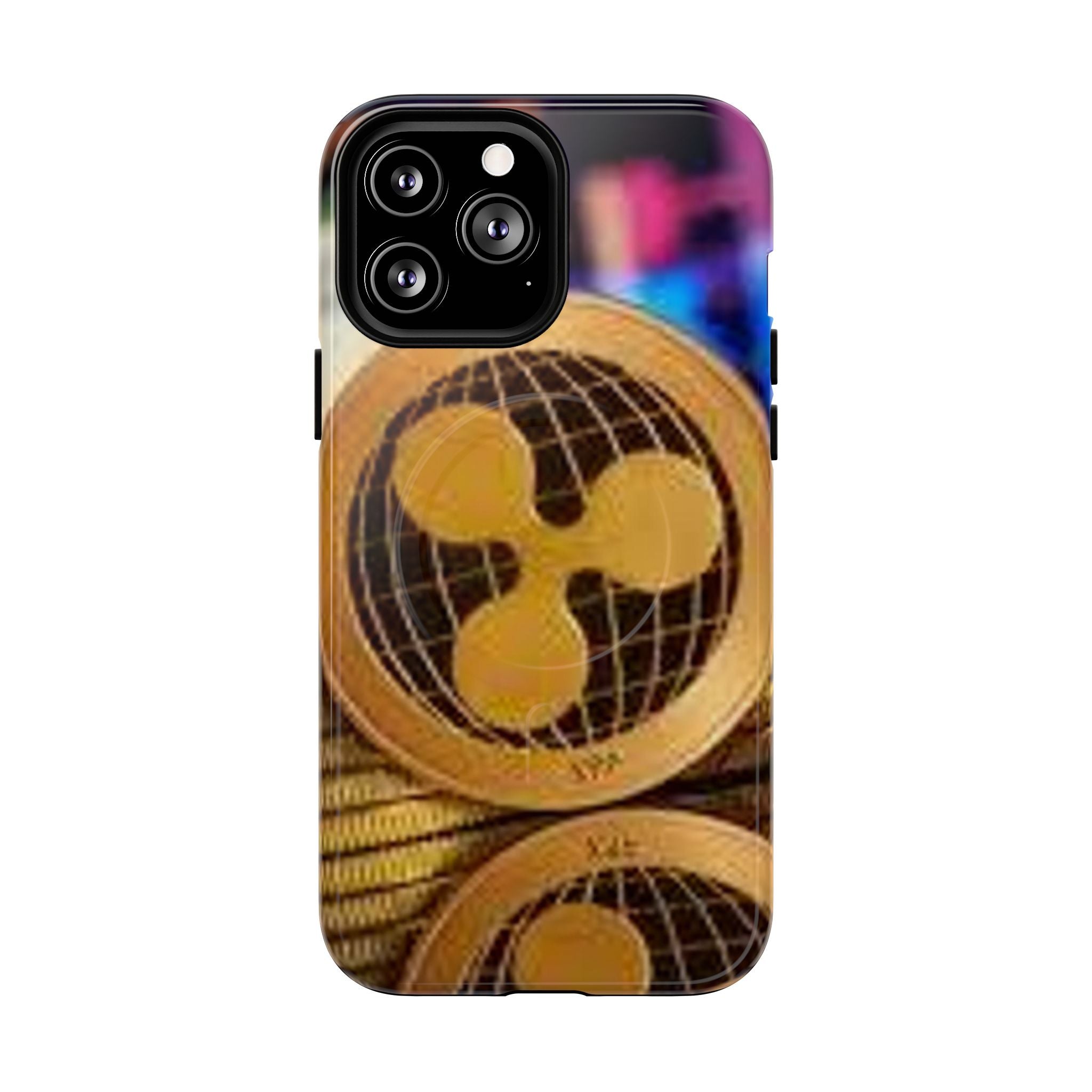 Coque de protection rigide magnétique design Ripple Coin | Coque de téléphone Crypto Ripple