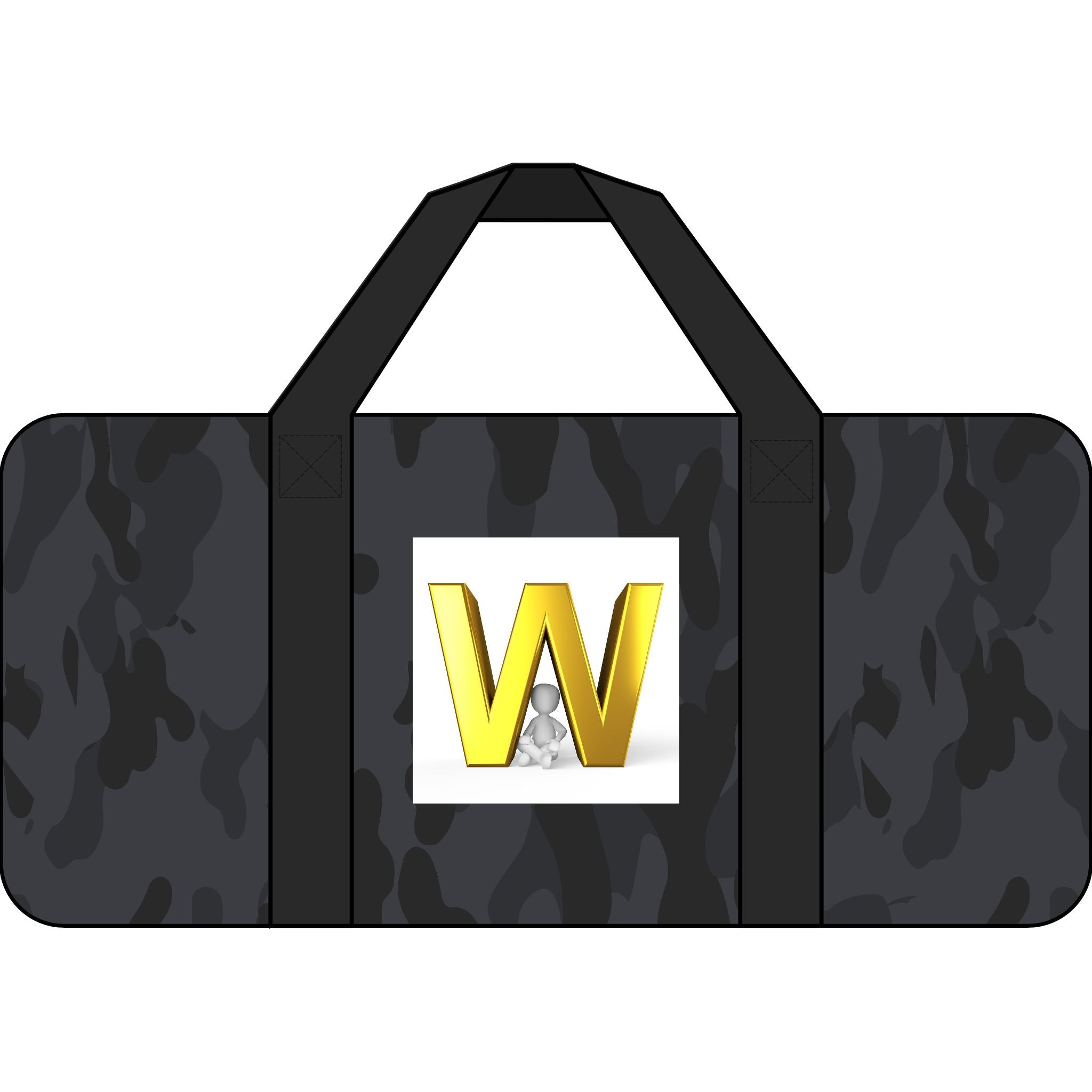 Gold W Monogram Tripper Duffel Bag | Checker Strap or Dark Camo