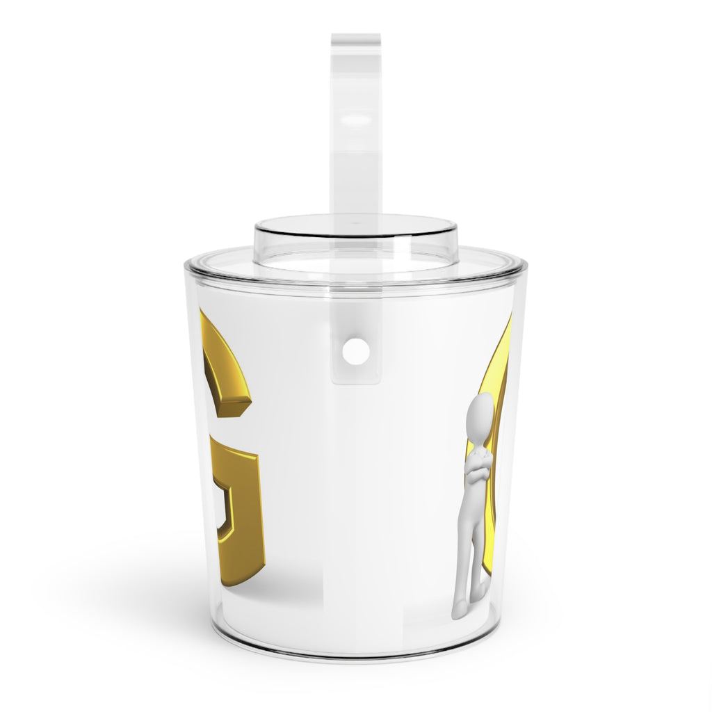 Gold Letter G Monogram Ice Bucket