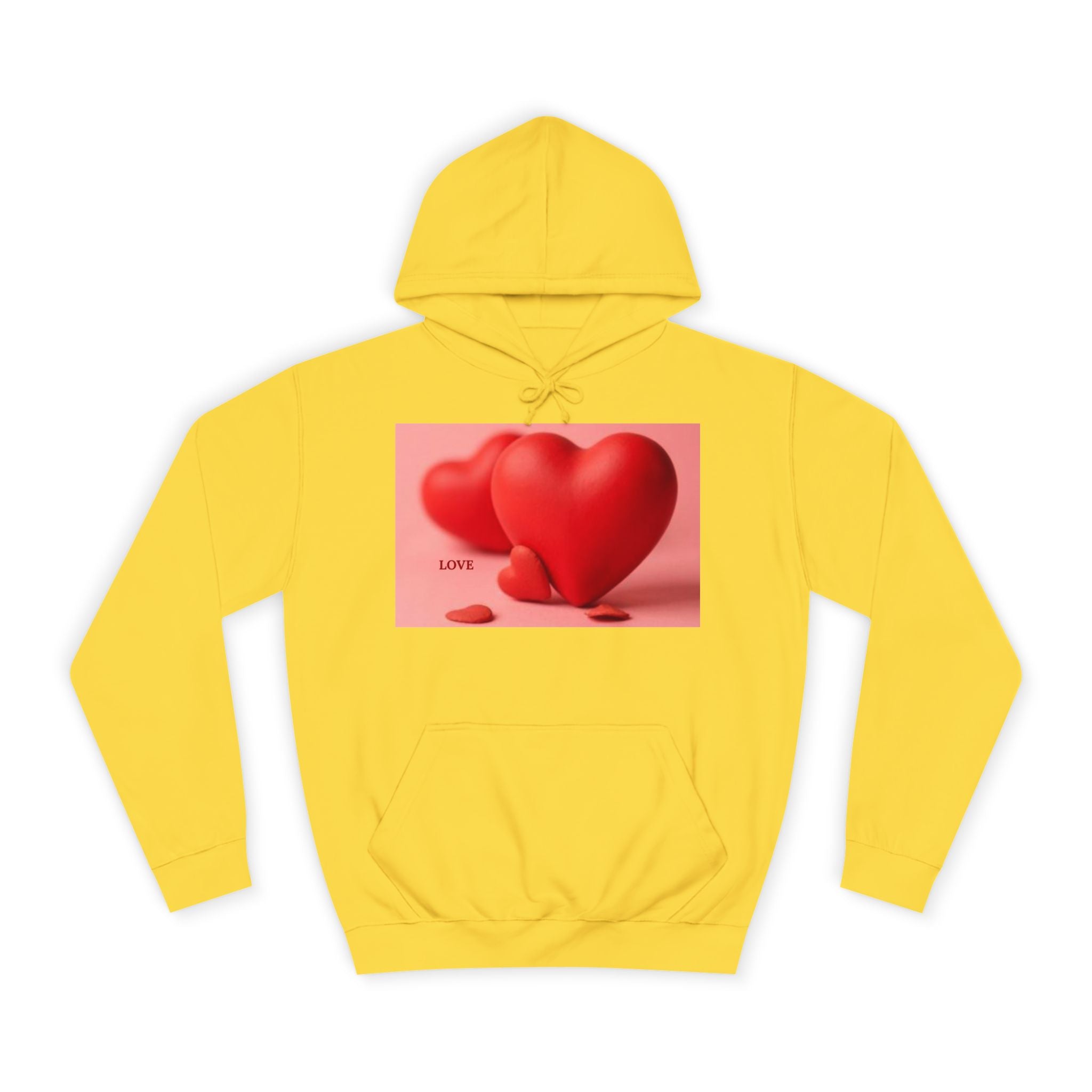 Sweat à capuche illustré avec un cœur mignon en 3D | Pull graphique amour