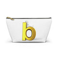 Gold Letter B Monogram Accessory Pouch | Initial Cosmetic Bag