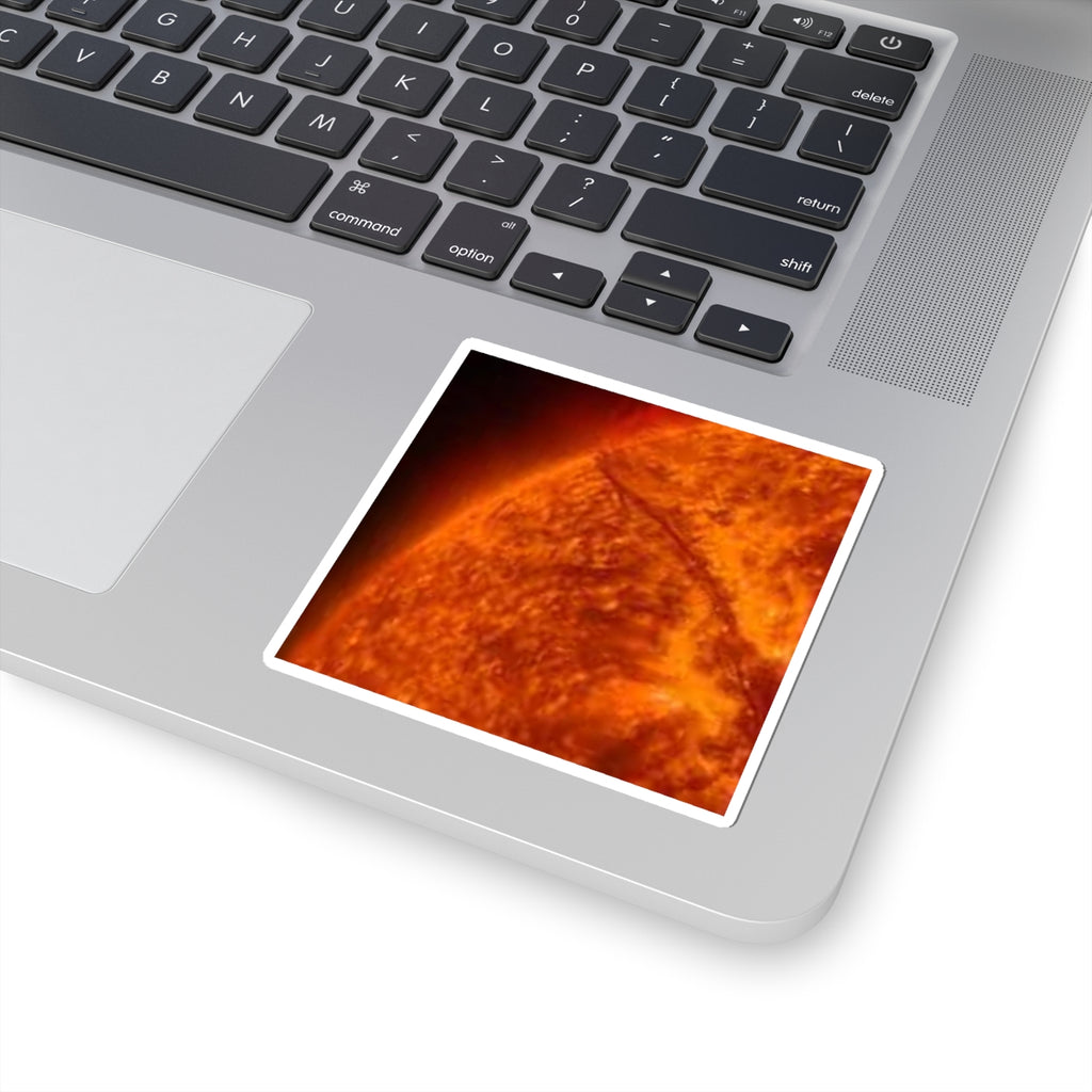 Solar Flare Sun Sticker | Kiss-Cut Vinyl Space Sunburst Decal