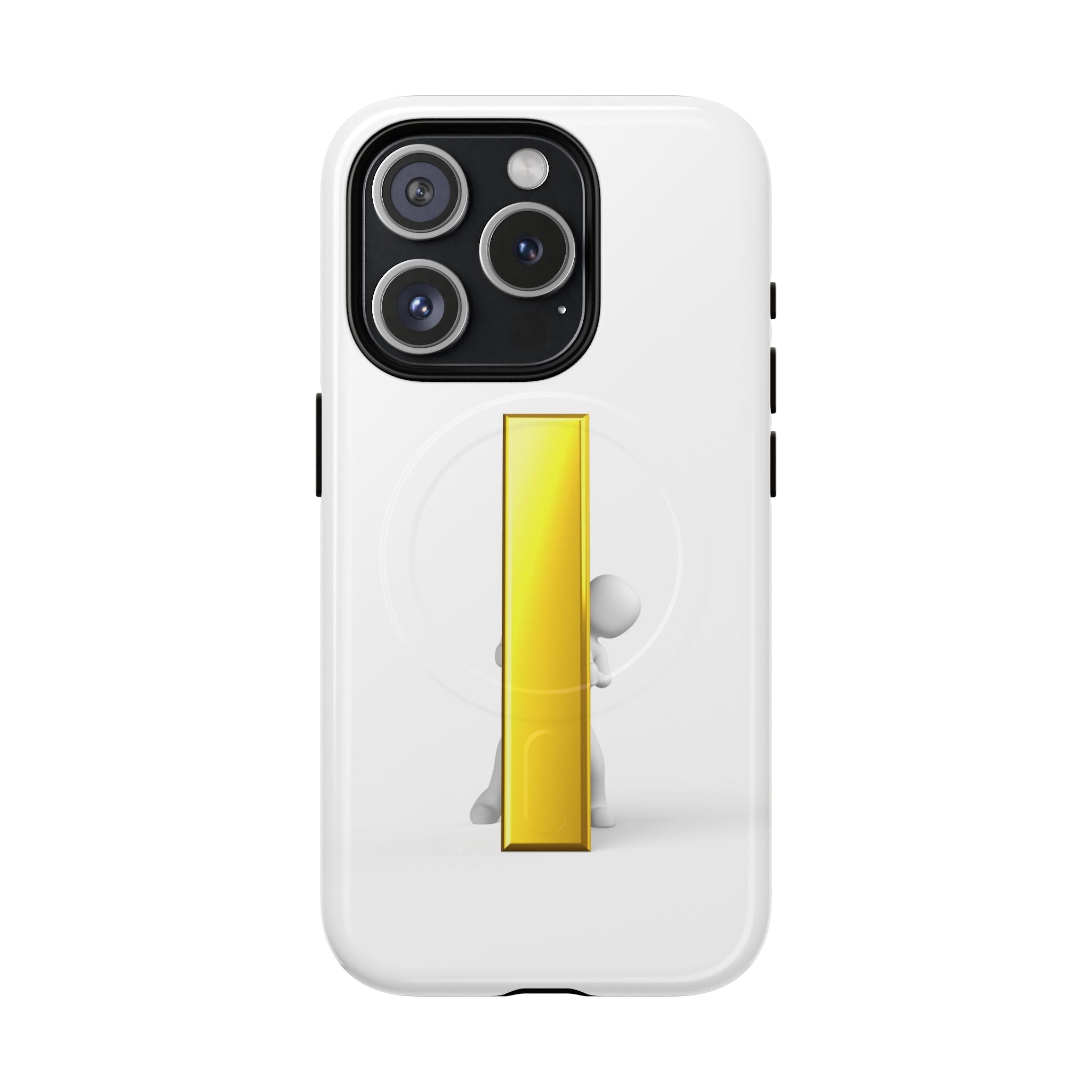Yellow Gold Letter i 3D Figure phone case | Tough Magnetic Case