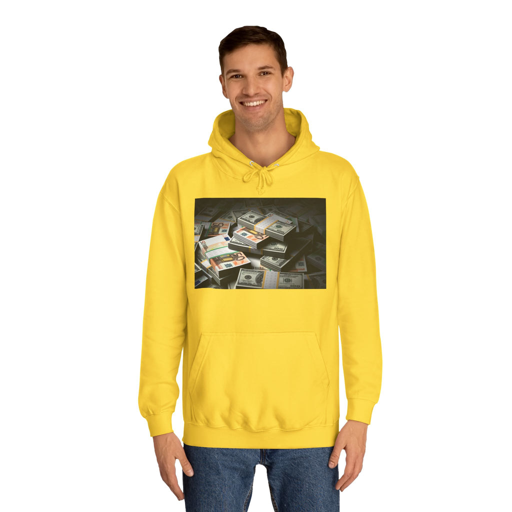 Stacked Cash Money Hoodie | Vintage Banknote Print, Stacks of Dollars