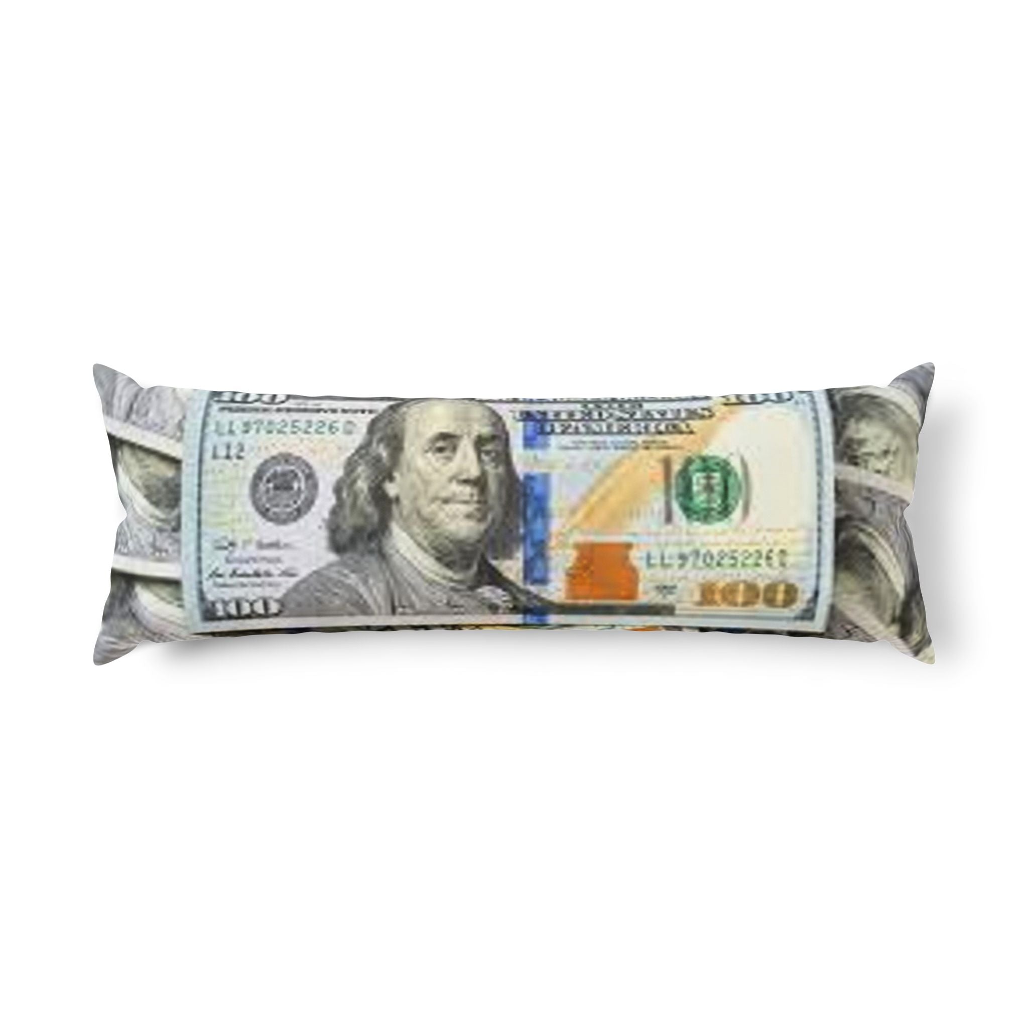 Hundred Dollar Bill Body Pillow | Money Print, Novelty Decor