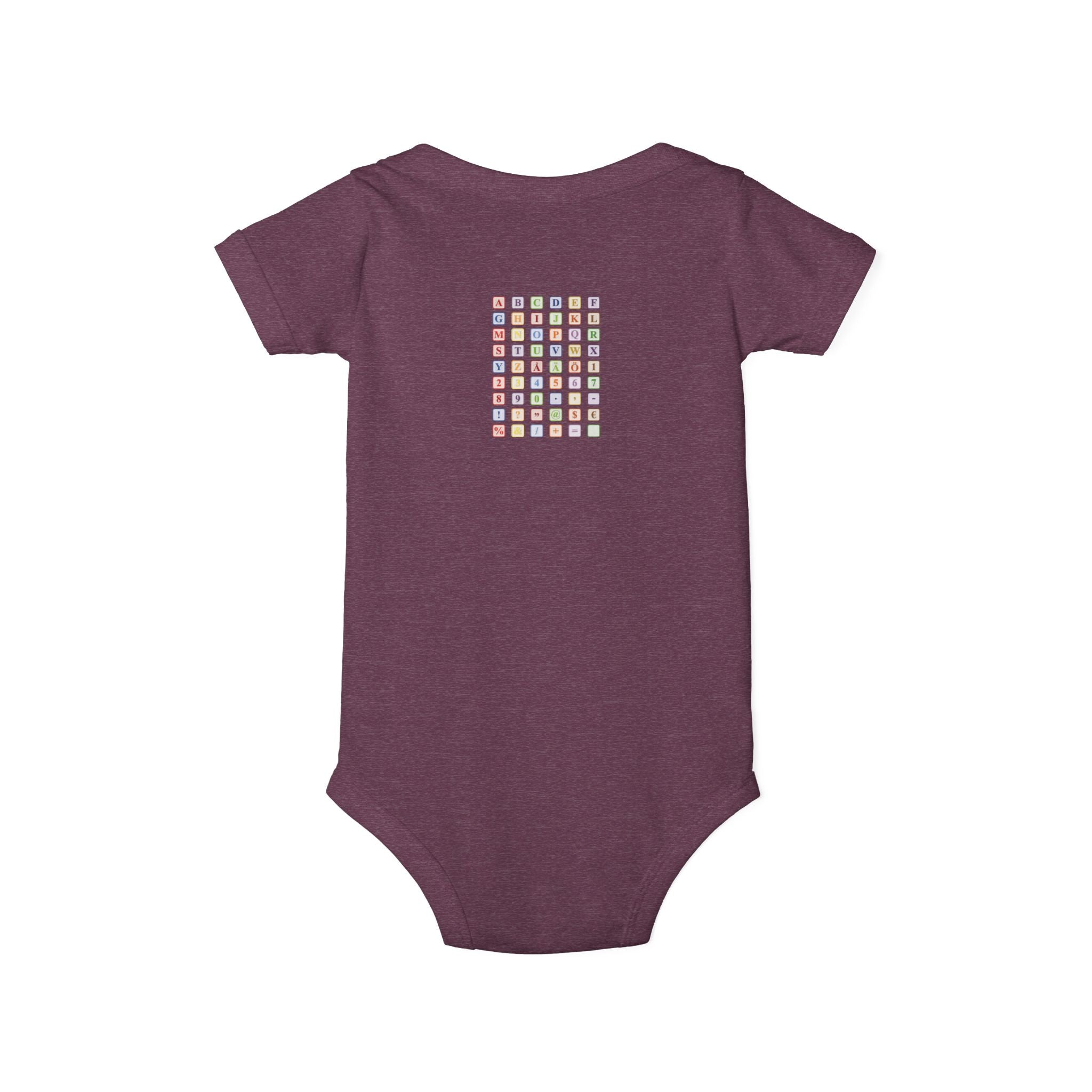 Colorful Alphabet Grid Infant One Piece | Baby Bodysuit