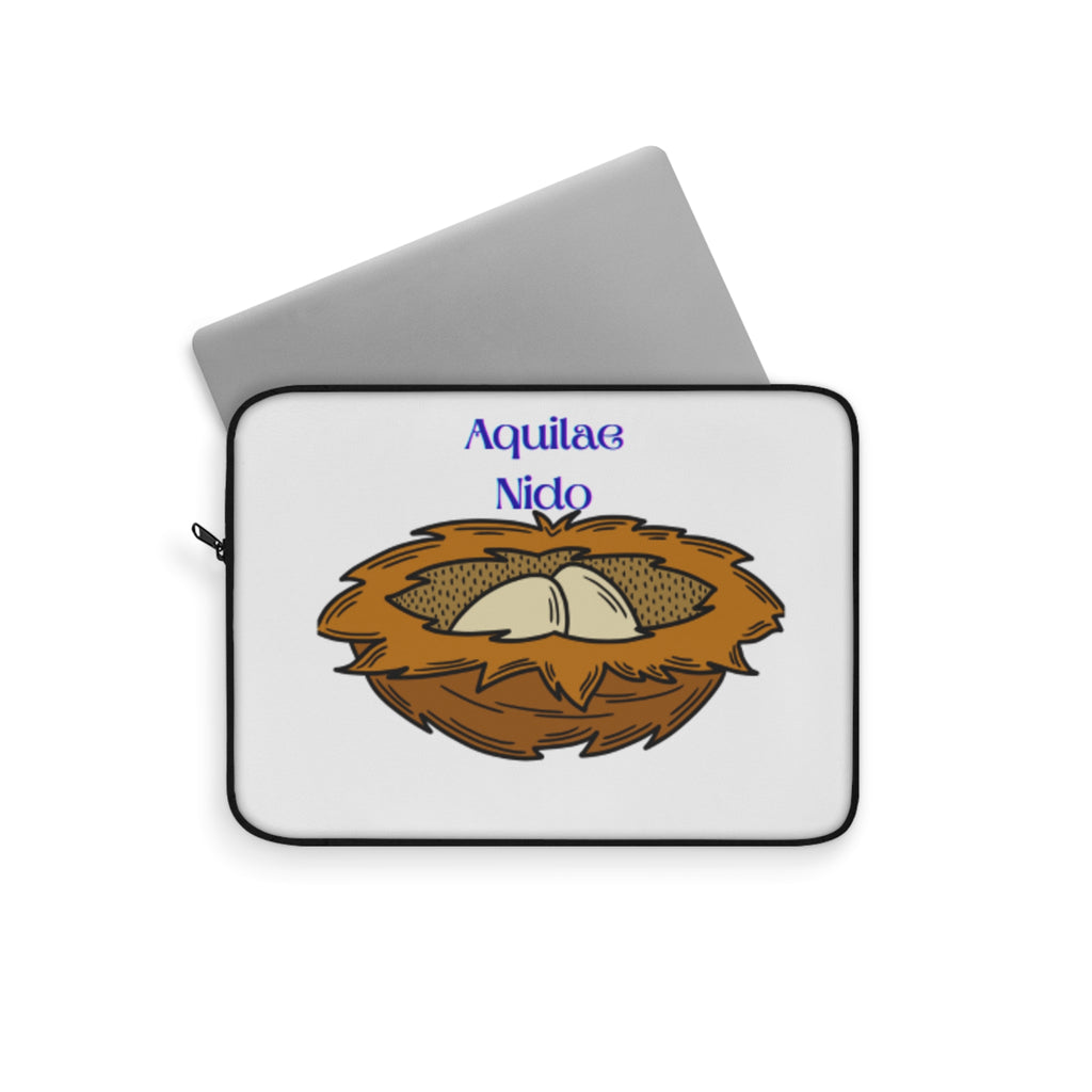Aquilae Nido Nest Illustration Laptop Sleeve | Bird Egg Nest Design