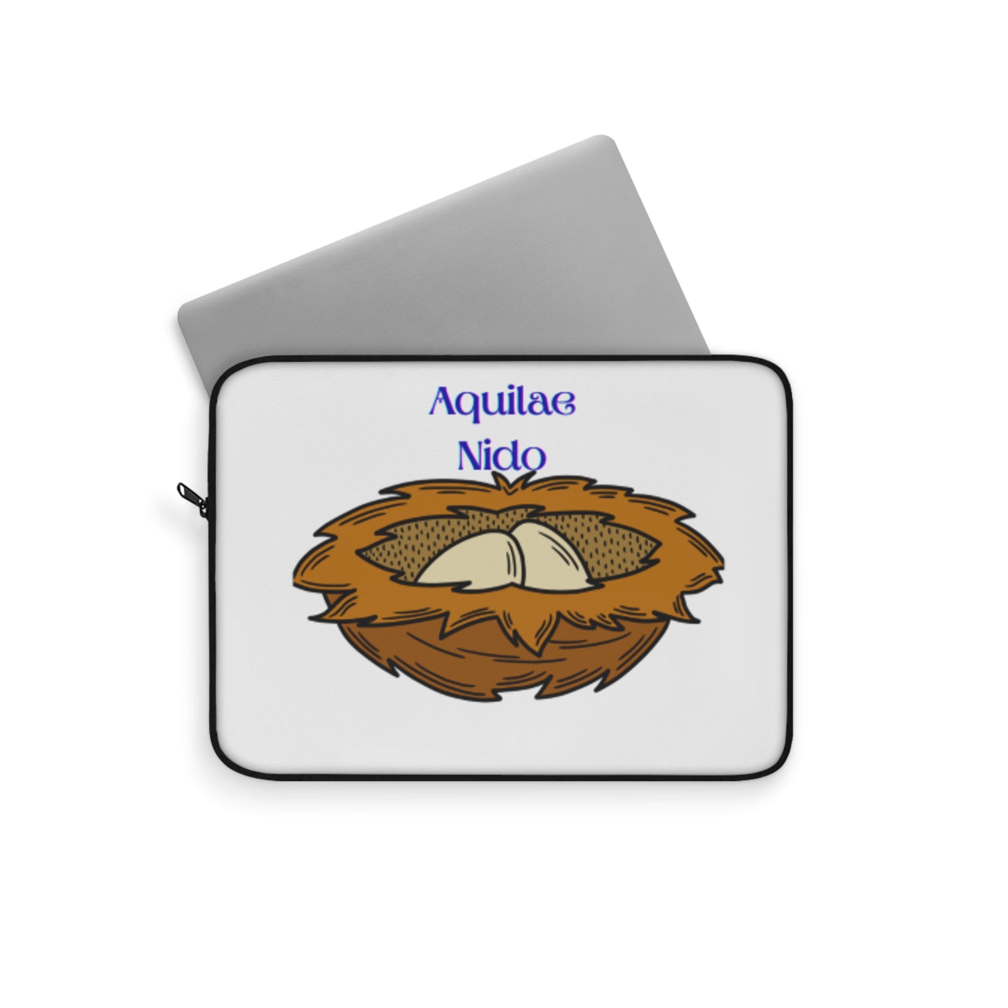 Aquilae Nido Nest Illustration Laptop Sleeve | Bird Egg Nest Design