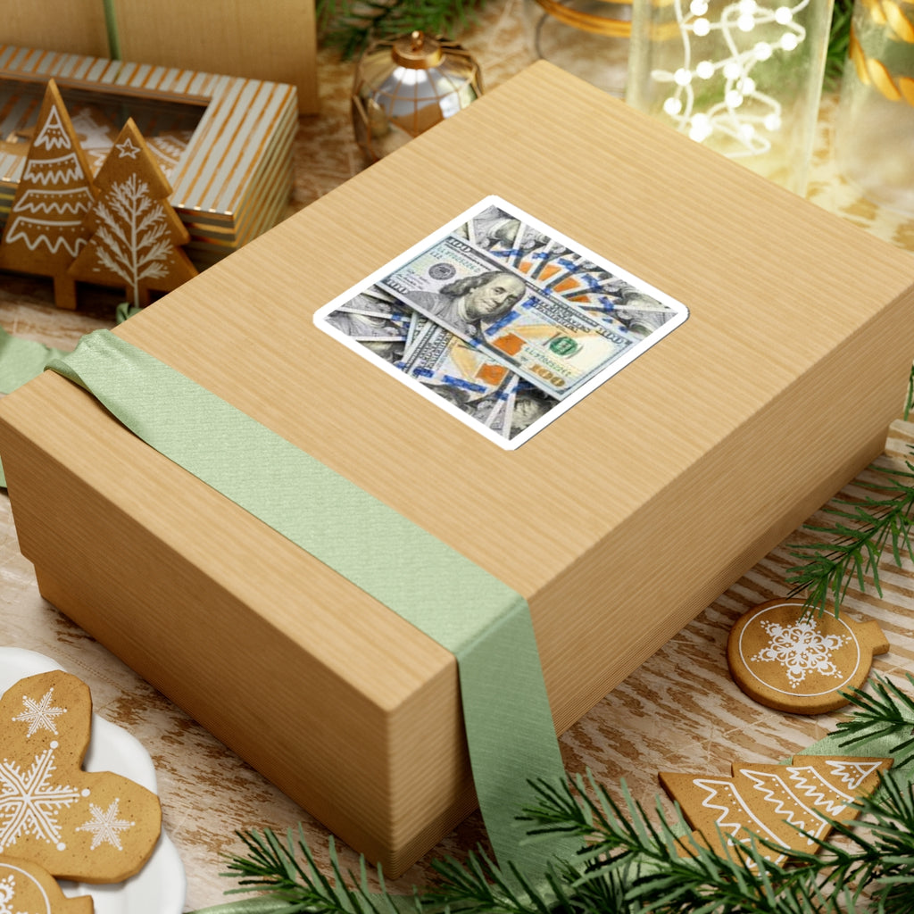 Stack of Hundred-Dollar Bill Sticker | Money Cash Graphic Kiss-Cut Sticker