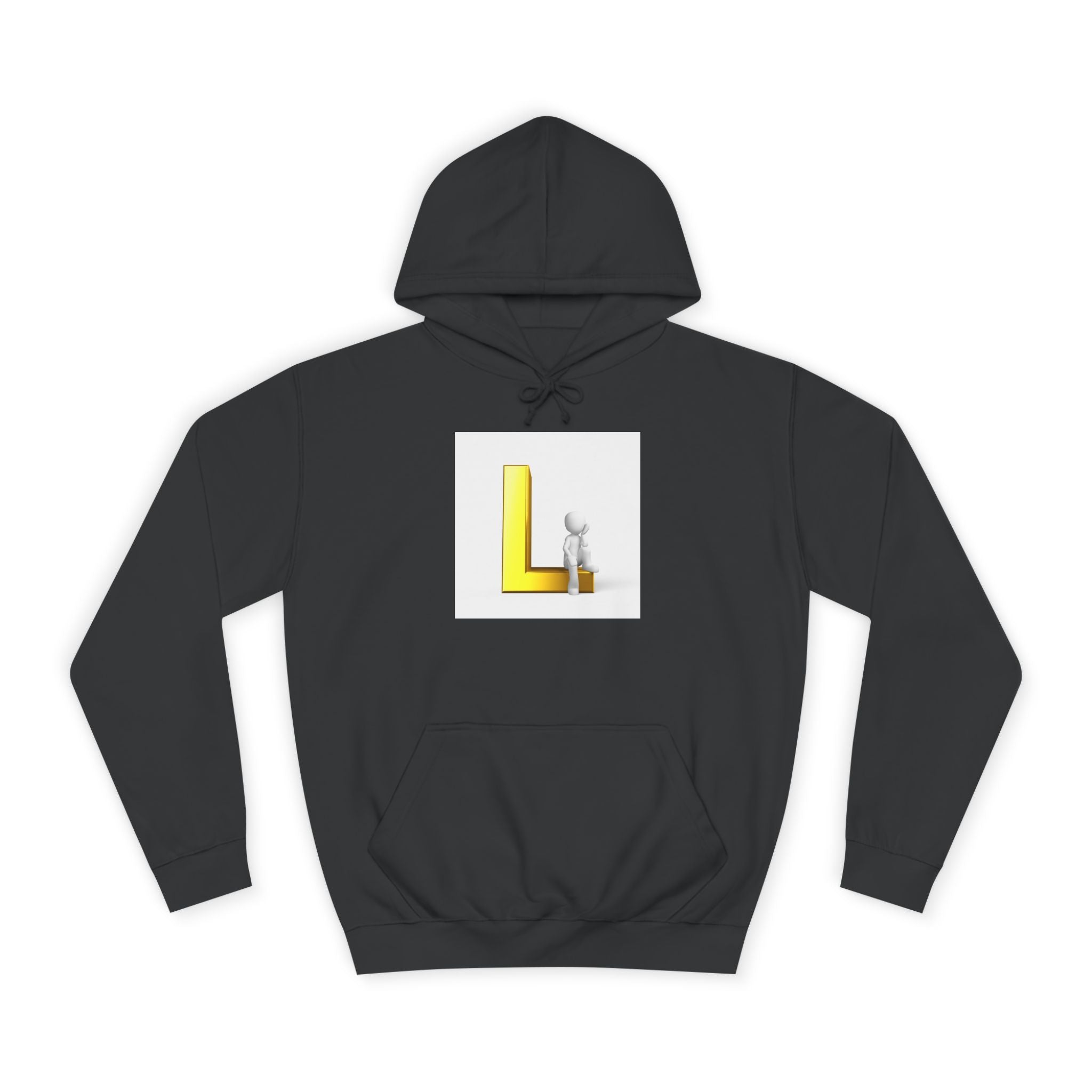 Sweat à capuche lettre L en 3D avec figurine | Sweat initial L