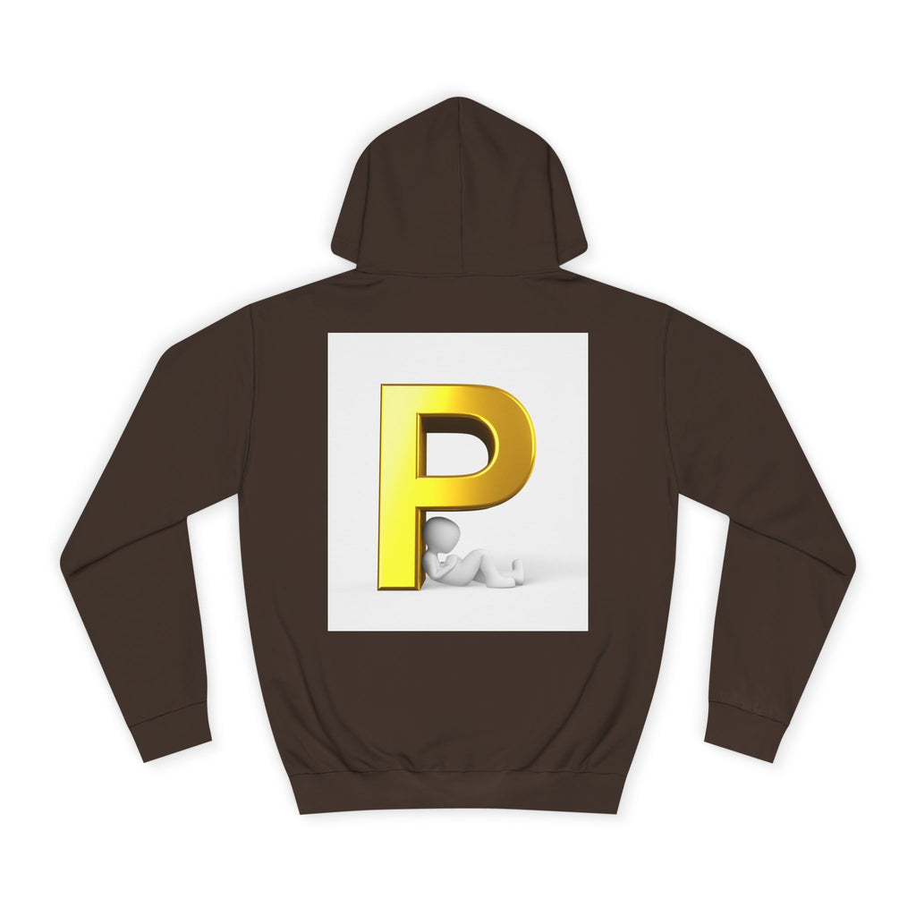 Gold Letter P hoodie | Monogram Initial Pullover