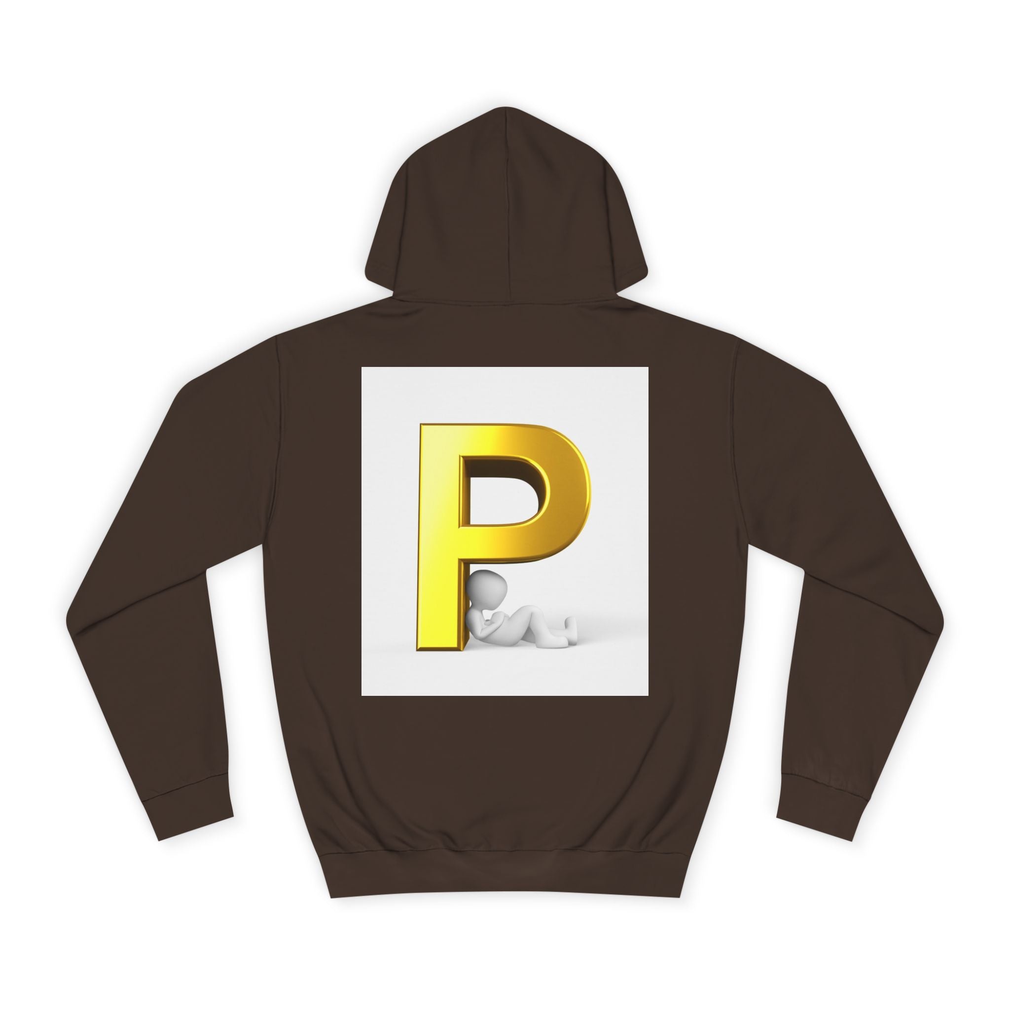 Gold Letter P hoodie | Monogram Initial Pullover
