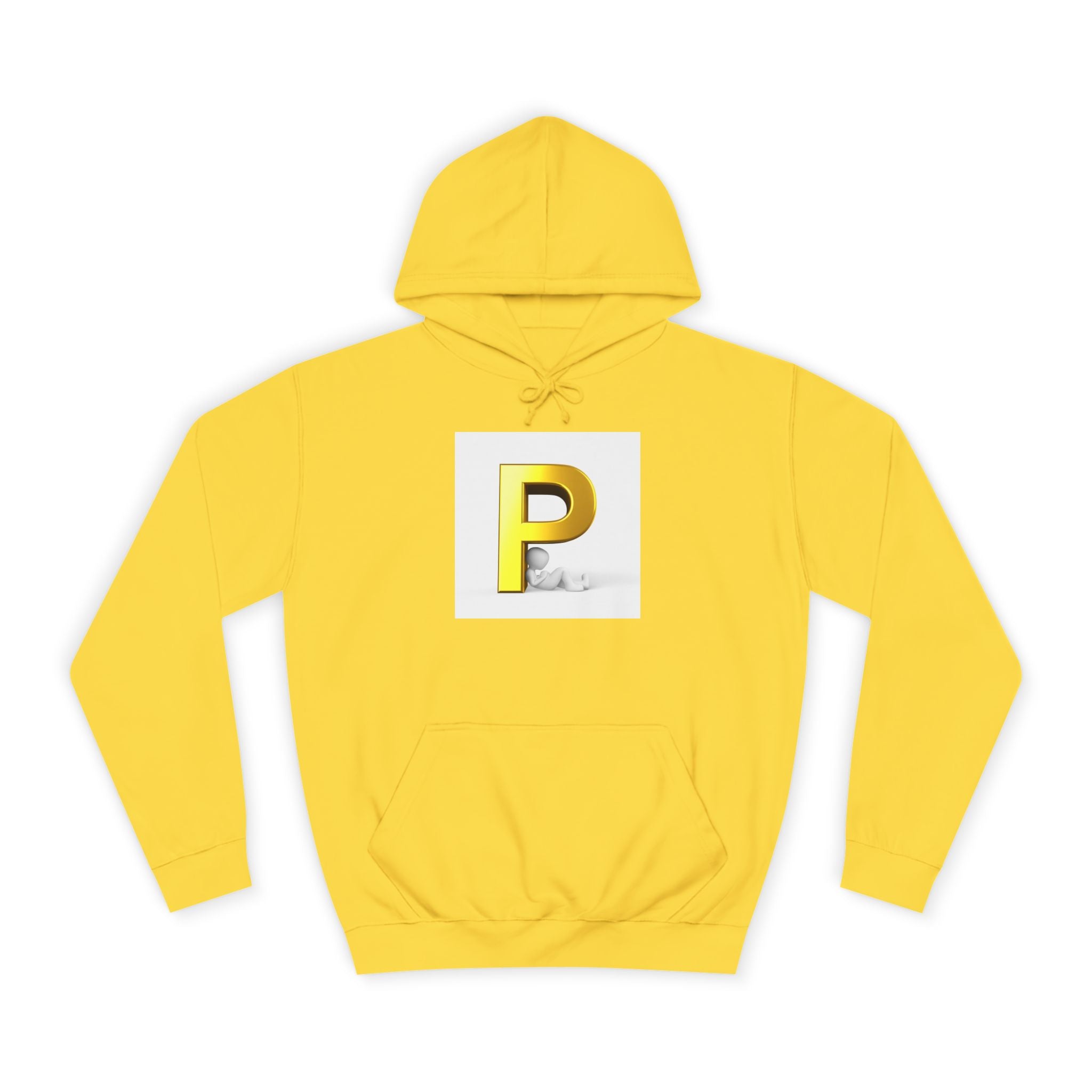Gold Letter P hoodie | Monogram Initial Pullover