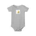 Yellow Letter J with Baby Sloth Infant Onesie | Baby Bodysuit