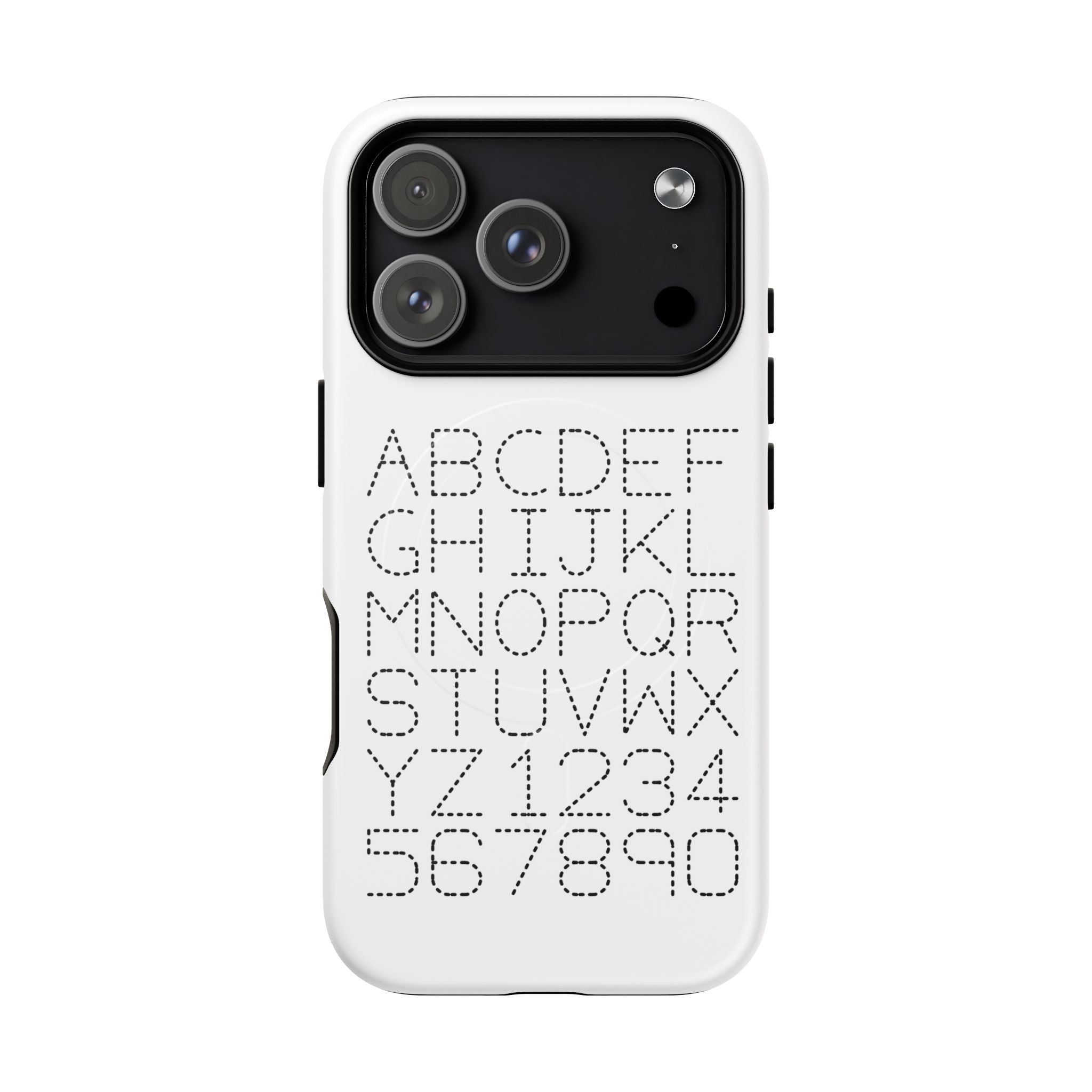 Coque de téléphone Alphabet à pois | Coque magnétique robuste