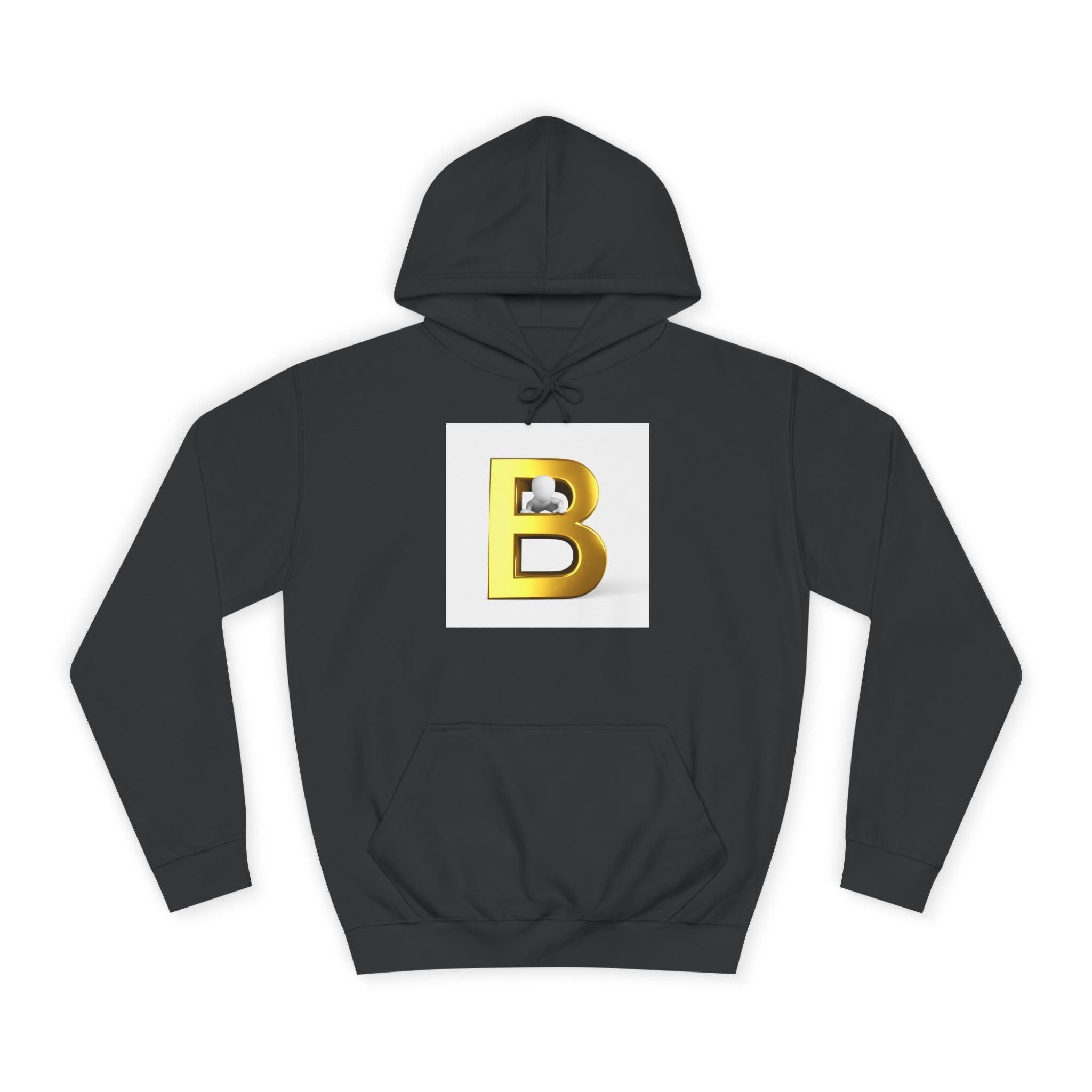 Gold Letter B Hoodie | Monogram Initial Sweatshirt