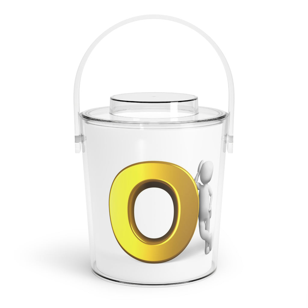 3D Gold Letter O with Figure Ice Bucket
