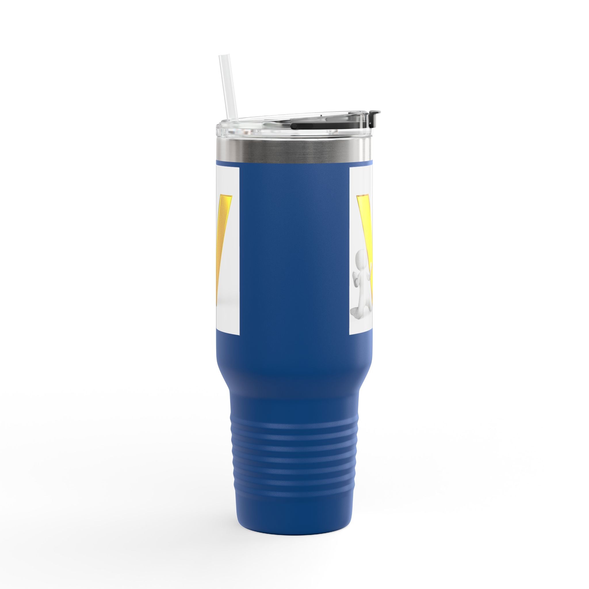 Mug de voyage isotherme 40 oz, avec lettre V en 3D