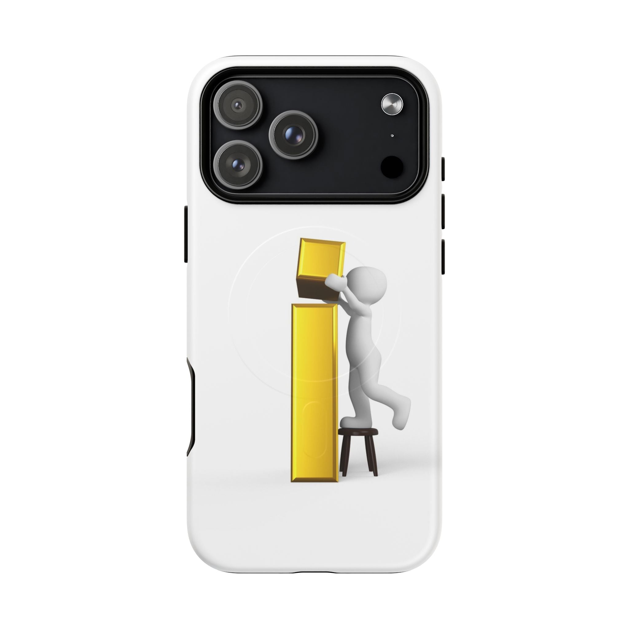 3D Character Gold Letter i phone case | Tough Magnetic Case