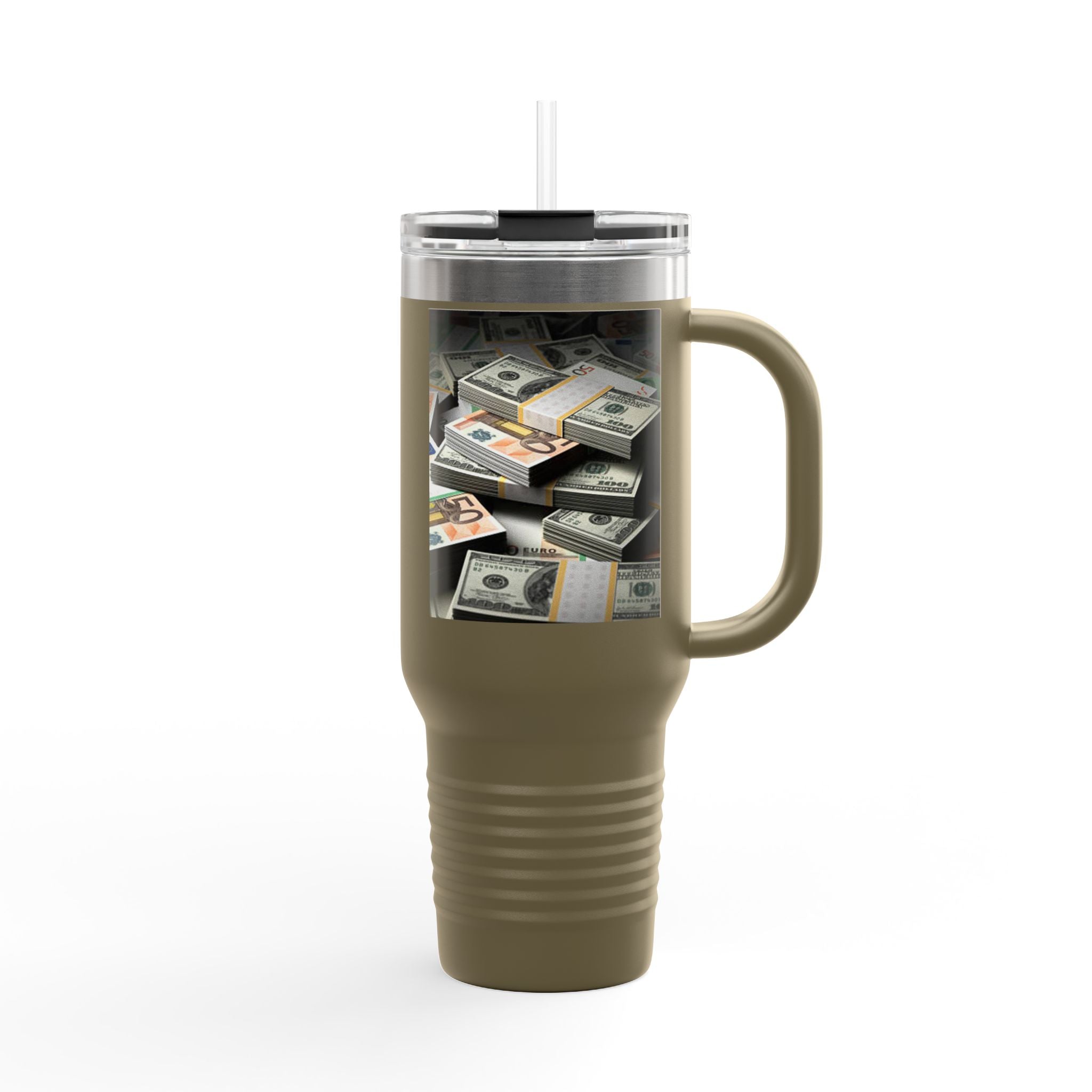 Stacked Cash Money design Insulated Travel Mug | 40oz