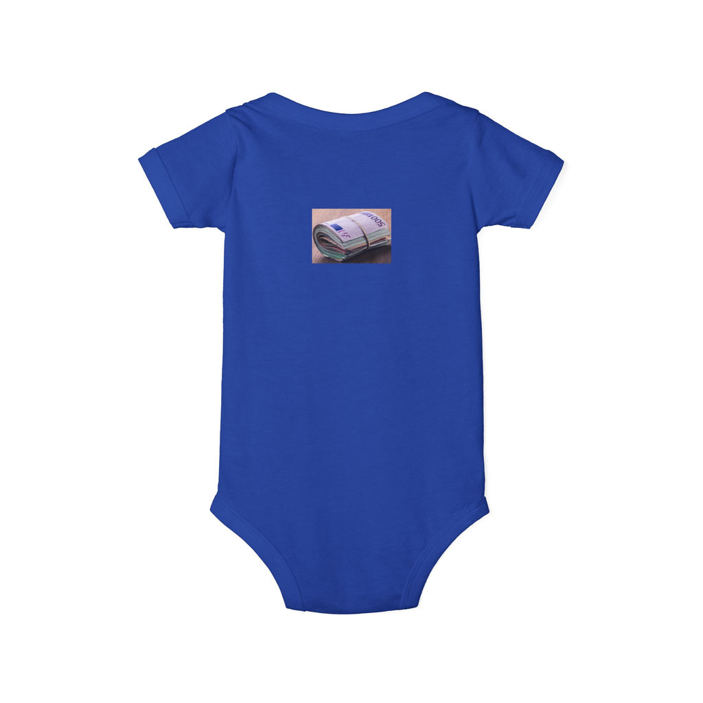Stack of Cash Graphic Infant One Piece | money print bodysuit