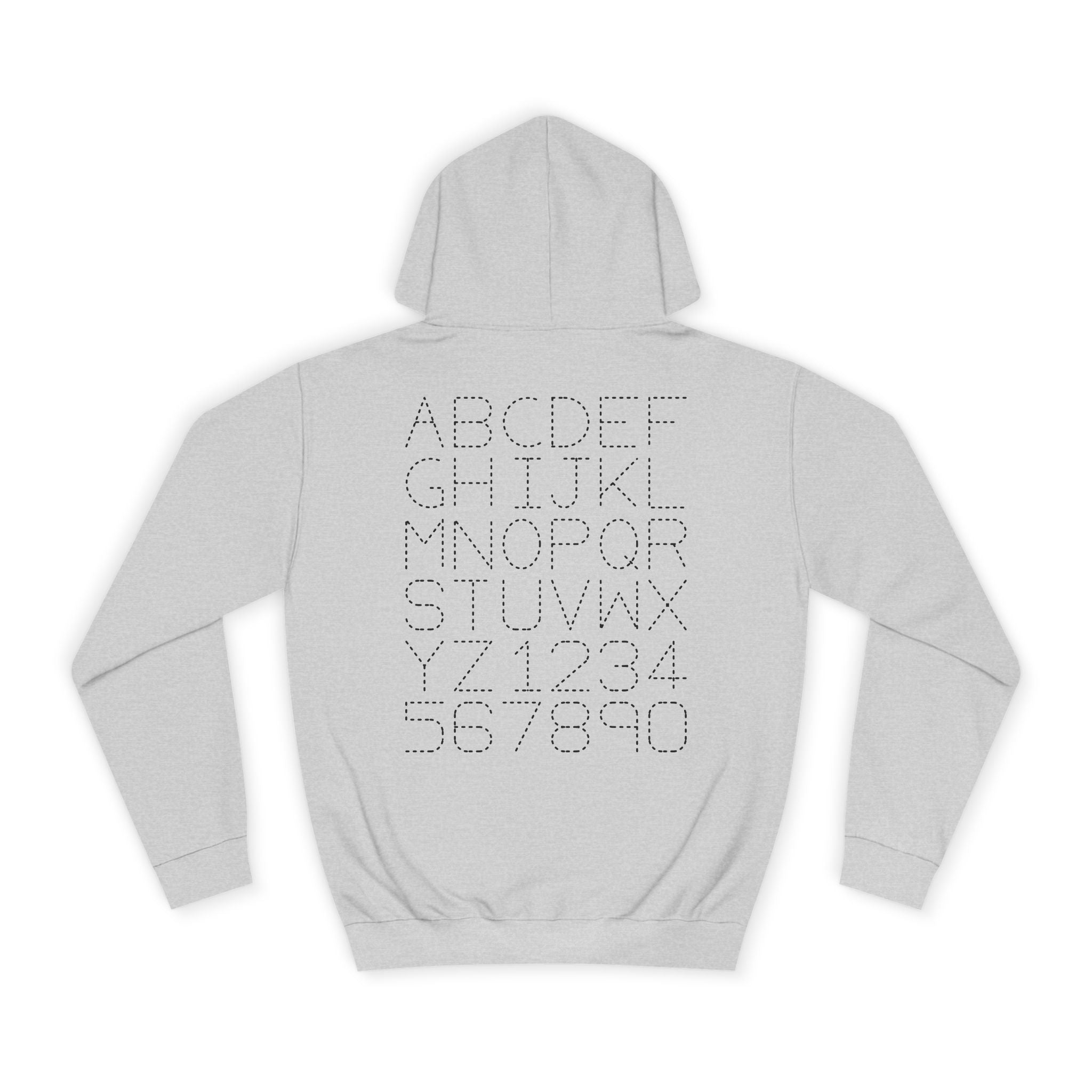 College Dotted Alphabet Hoodie | Campus Sweatshirt, Collegiate Style