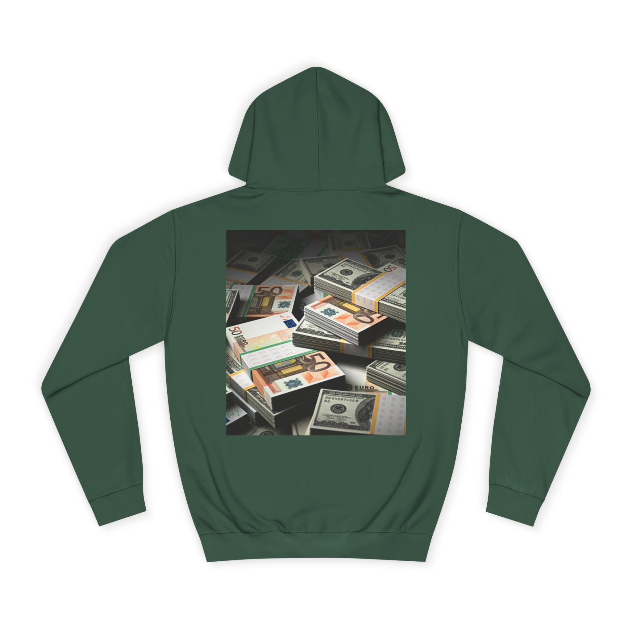 Stacked Cash Money Hoodie | Vintage Banknote Print, Stacks of Dollars