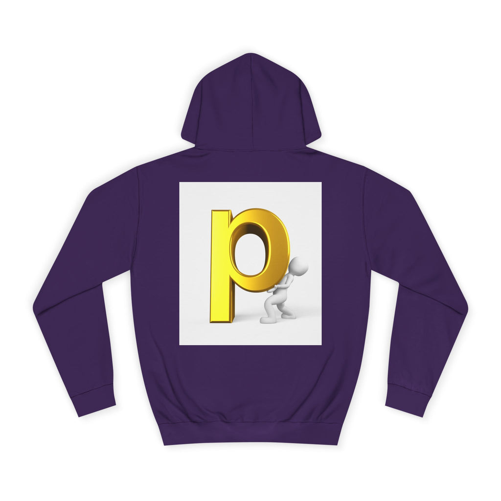 3D Letter P Character Hoodie | Initial P Monogram Pullover
