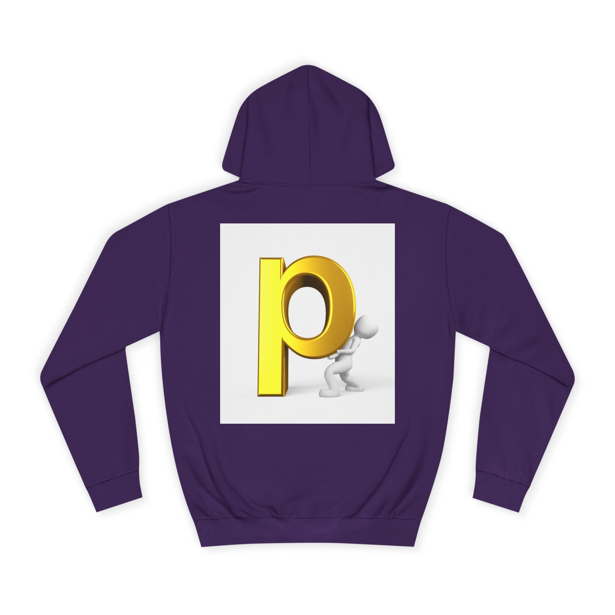 3D Letter P Character Hoodie | Initial P Monogram Pullover