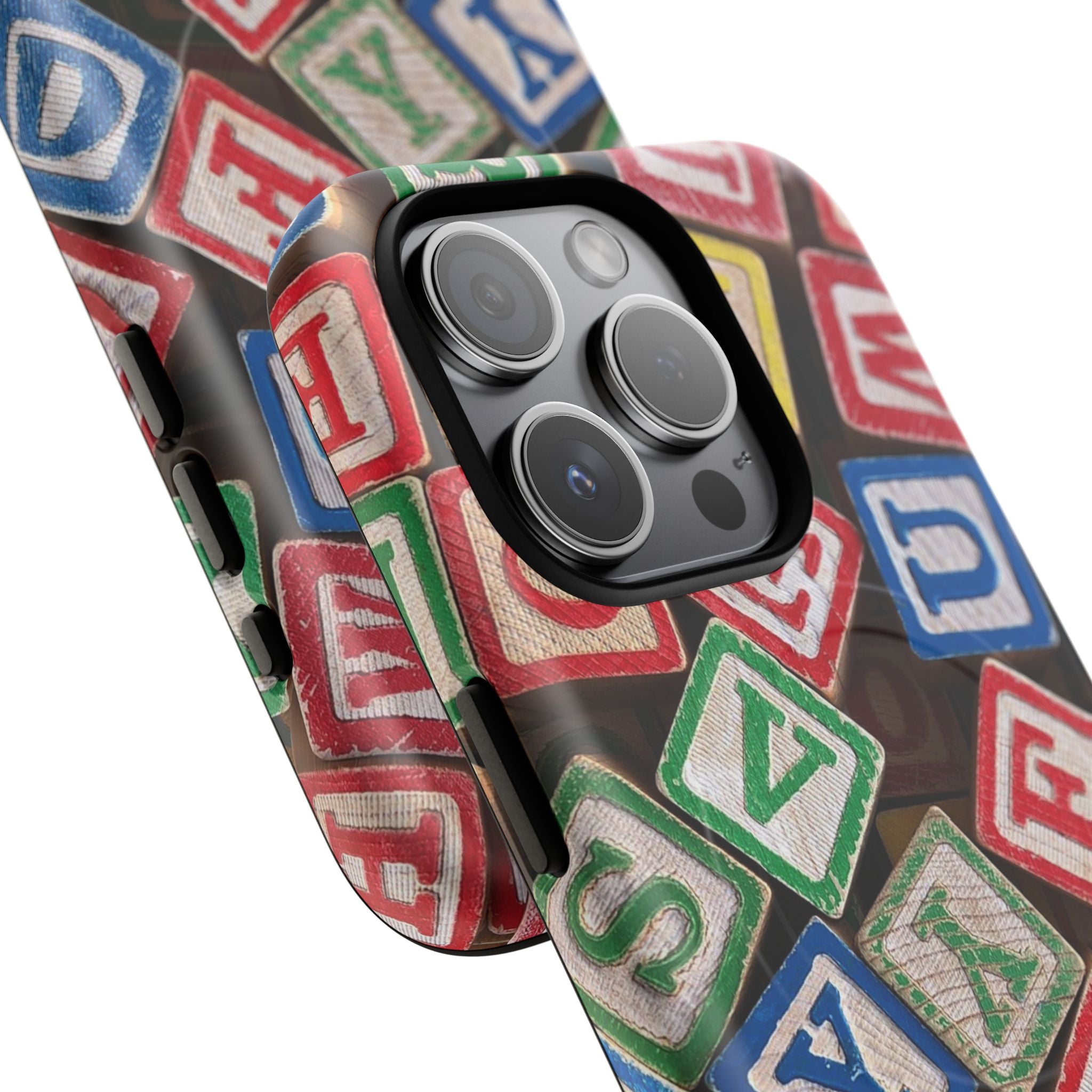Vintage Alphabet Blocks Phone Case | Tough Magnetic Case