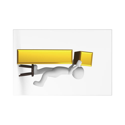 Lot de 7 cartes postales avec lettre d'or 3D « i »
