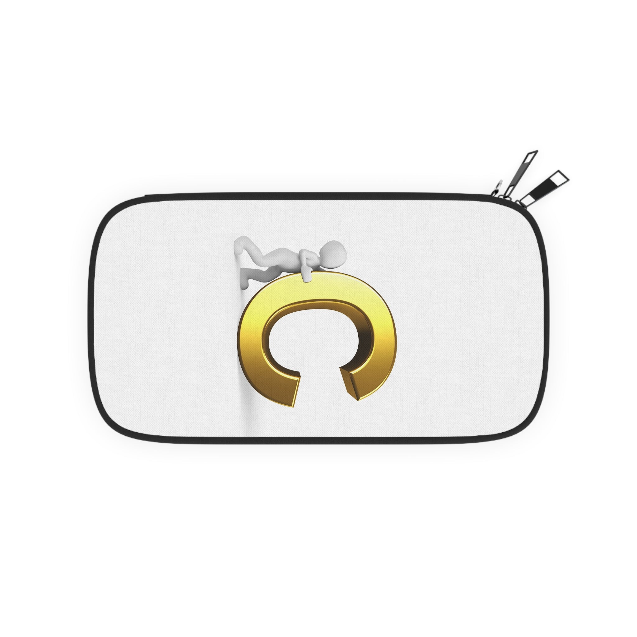 Gold Letter C with 3D Figure Passport Wallet | Monogram Initial C